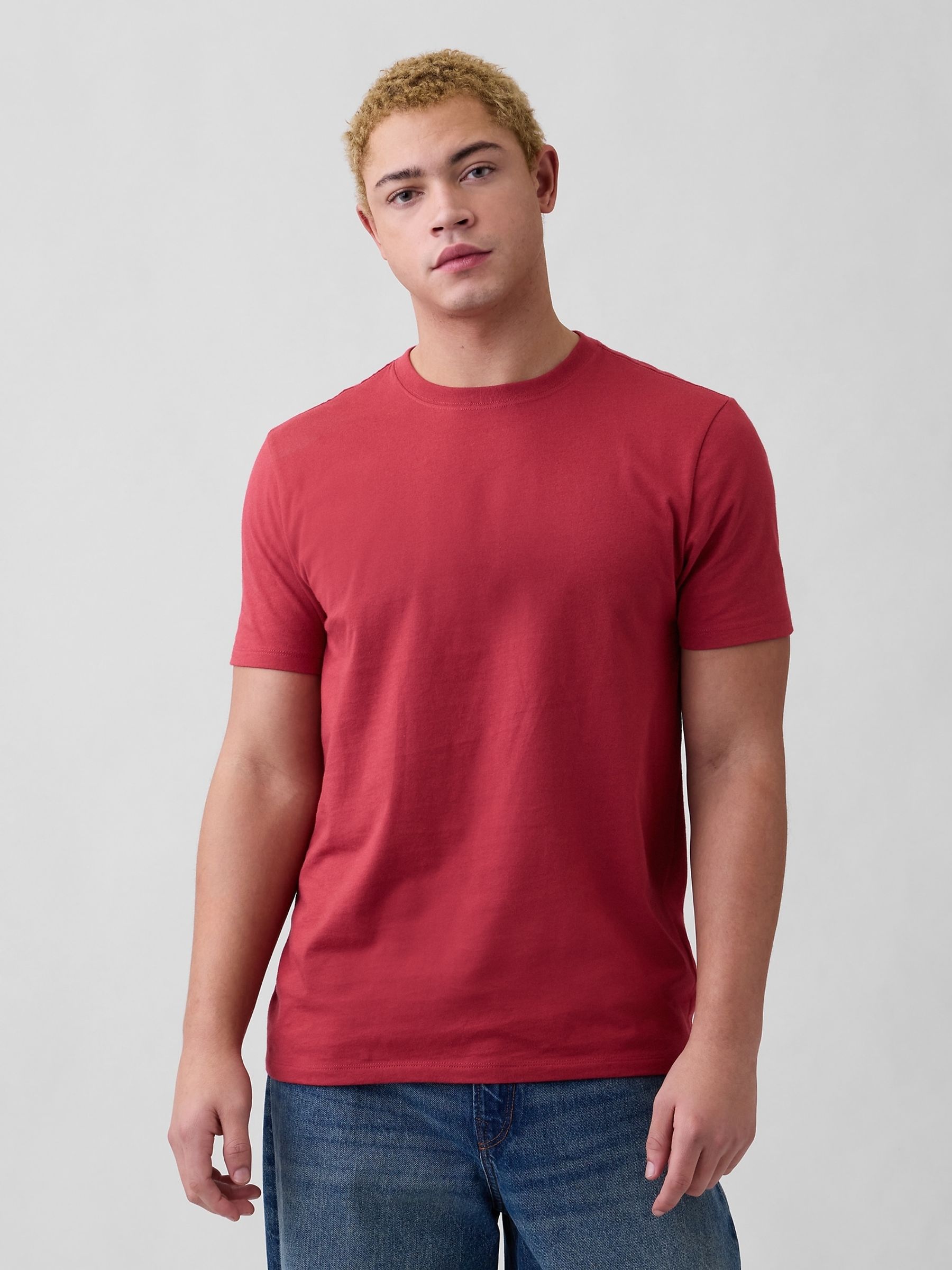 Red Everyday Soft Crew neck T-Shirt - Image 1 of 5