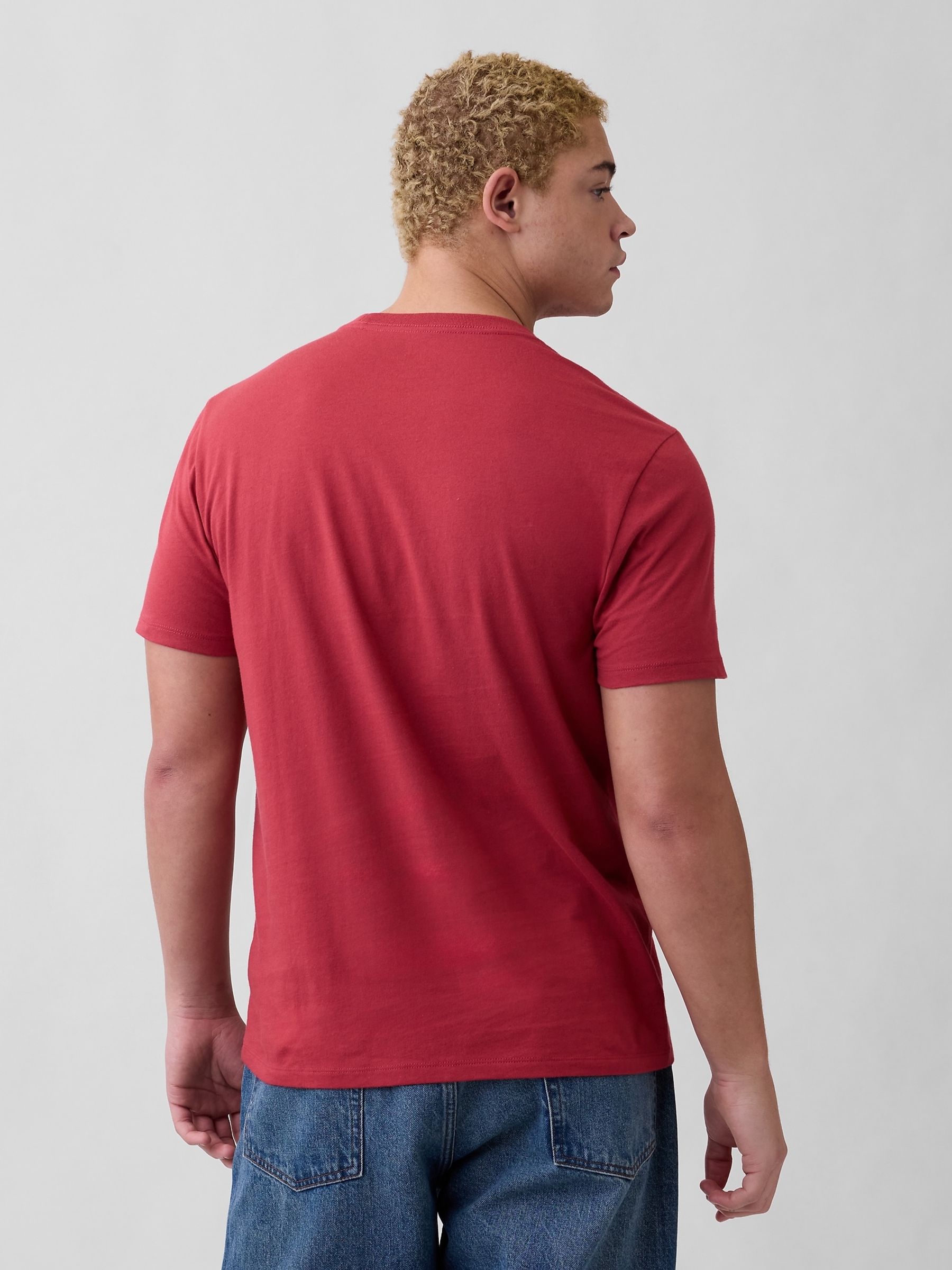 Red Everyday Soft Crew neck T-Shirt - Image 2 of 5 Red Everyday Soft Crew neck T-Shirt - Image 2 of 5