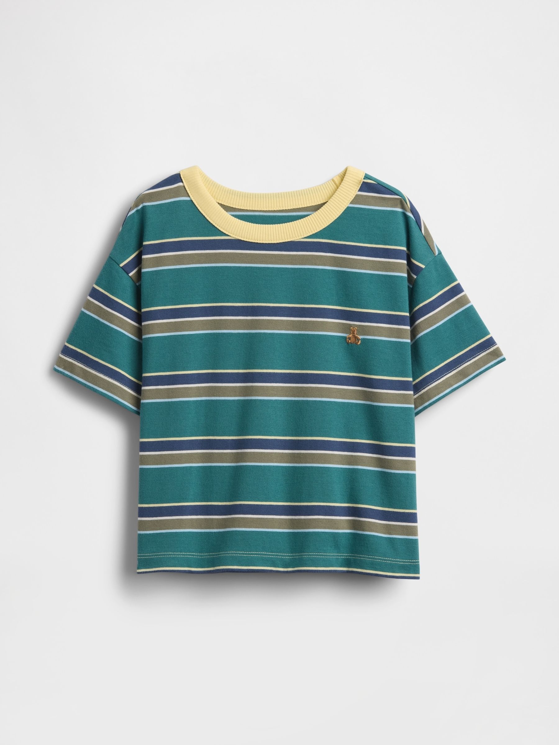 Green striped Boxy T-Shirt - Image 1 of 2