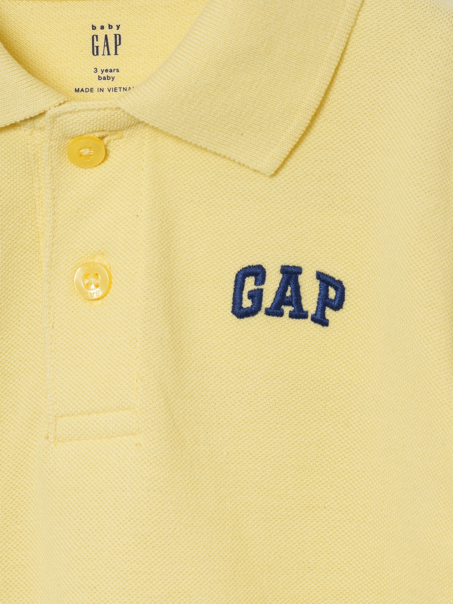 Yellow Logo Pique Polo Shirt - Image 3 of 3