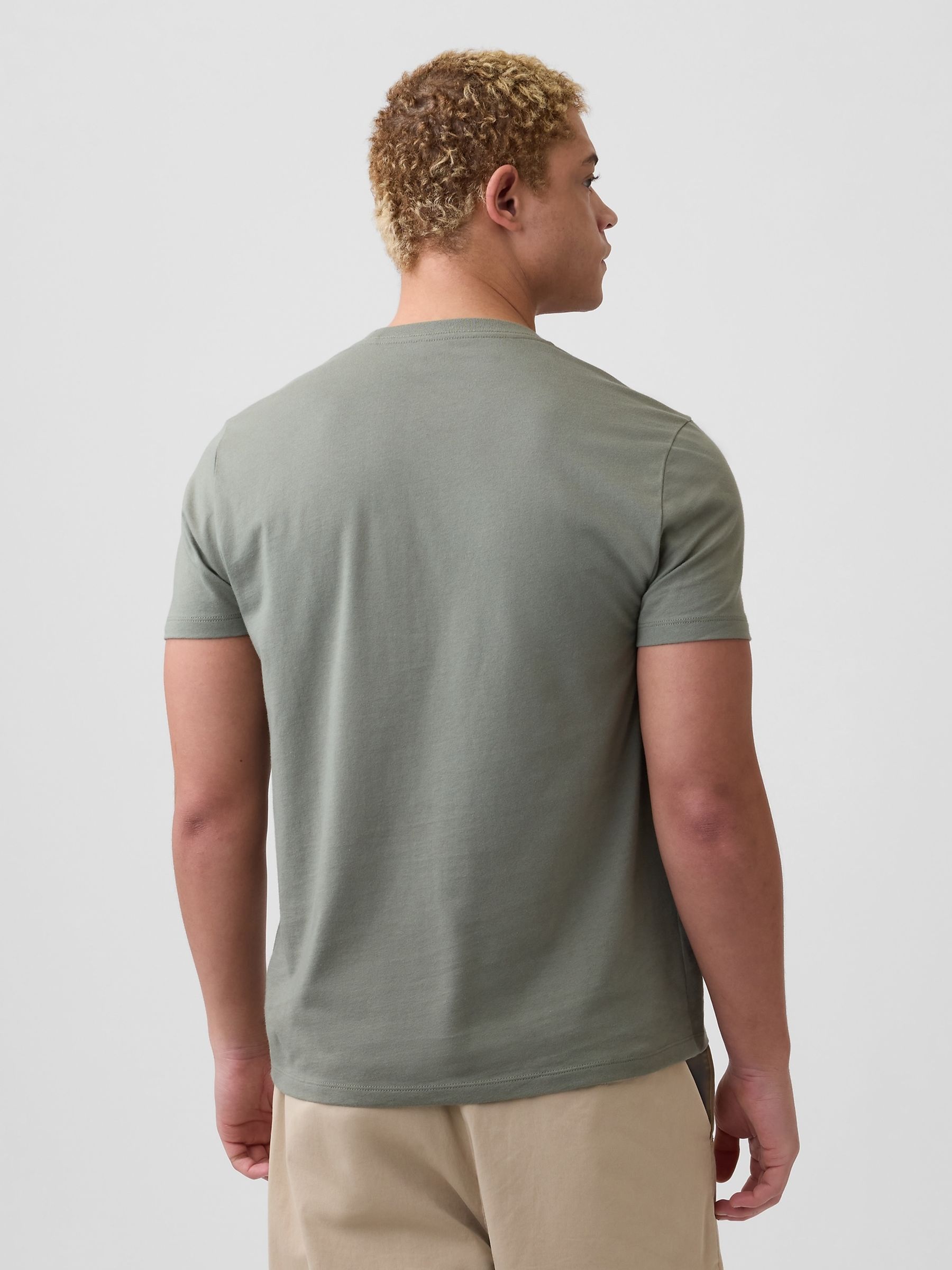 Sage Green Everyday Soft Pocke T-shirt - Image 2 of 5 Sage Green Everyday Soft Pocke T-shirt - Image 2 of 5