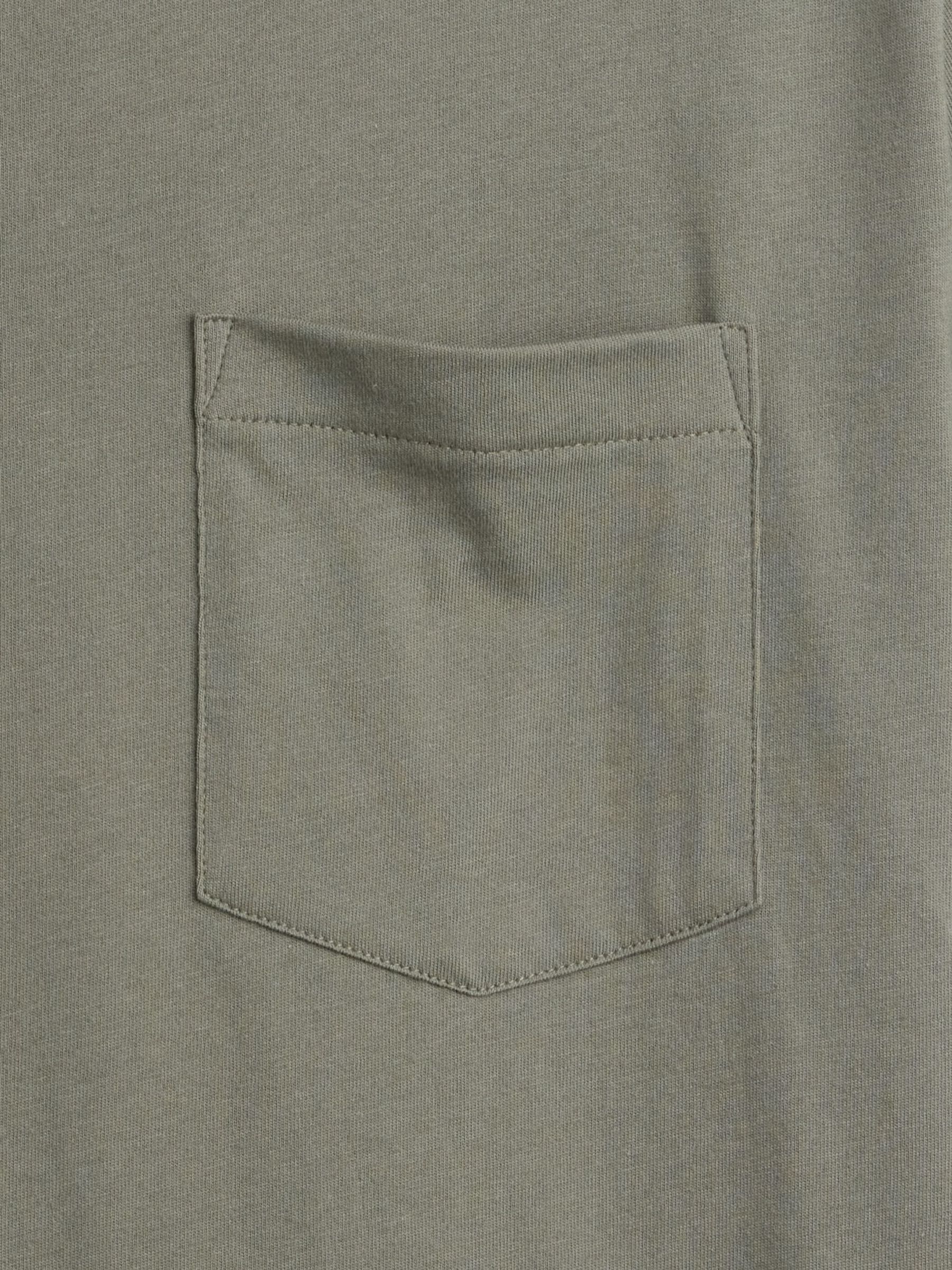 Sage Green Everyday Soft Pocke T-shirt - Image 5 of 5