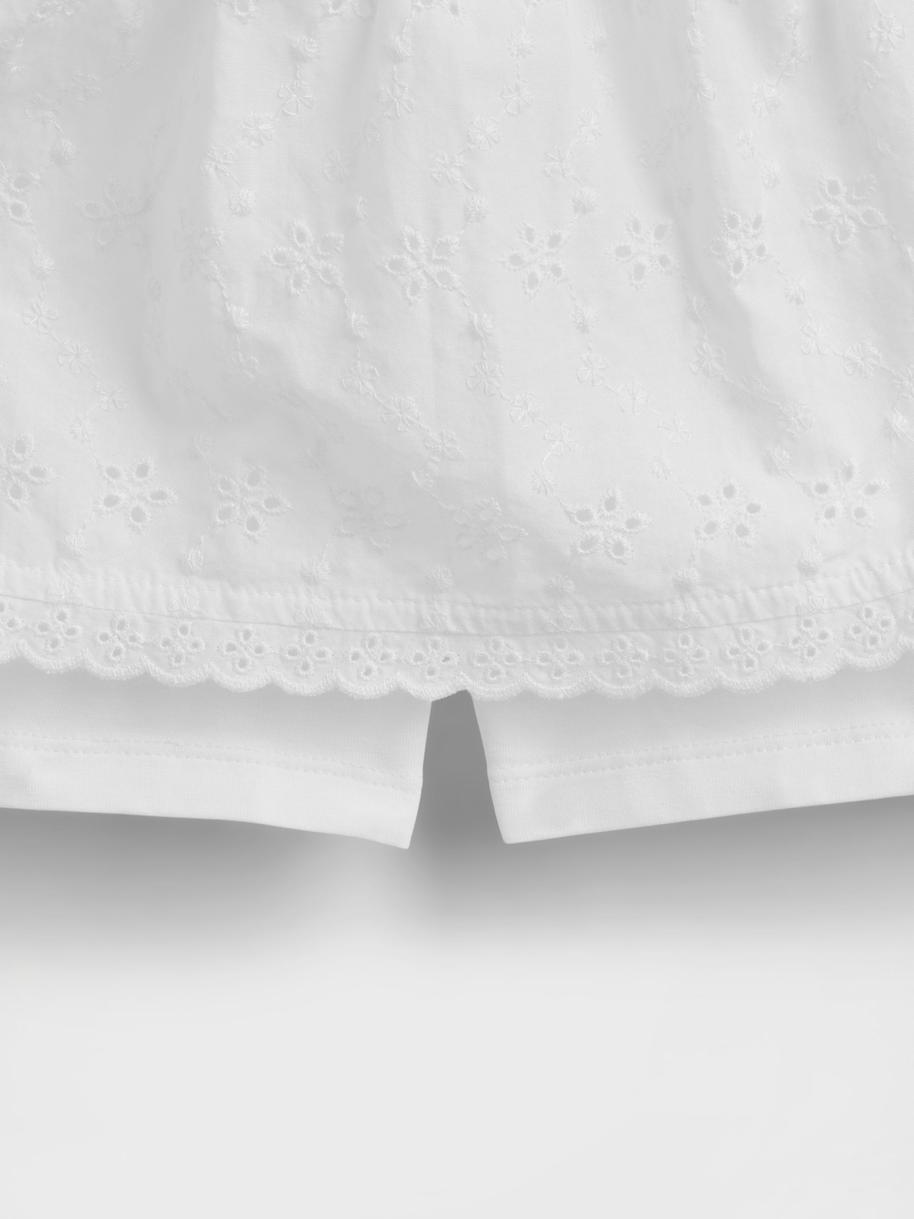 White Eyelet Foldover Skort - Image 4 of 5