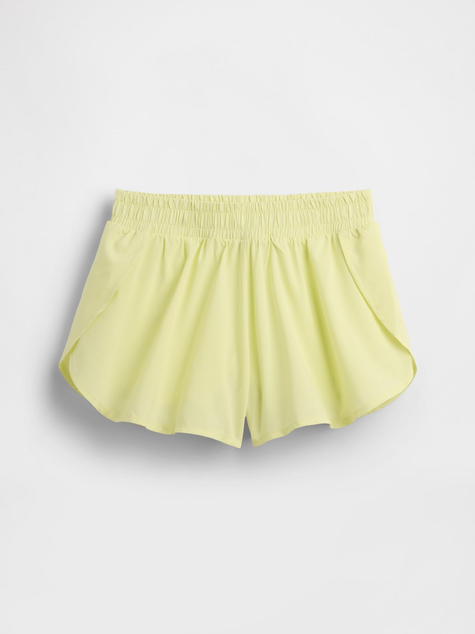 Yellow Quick-Dry Butterfly-Hem Run Shorts - Image 4 of 5