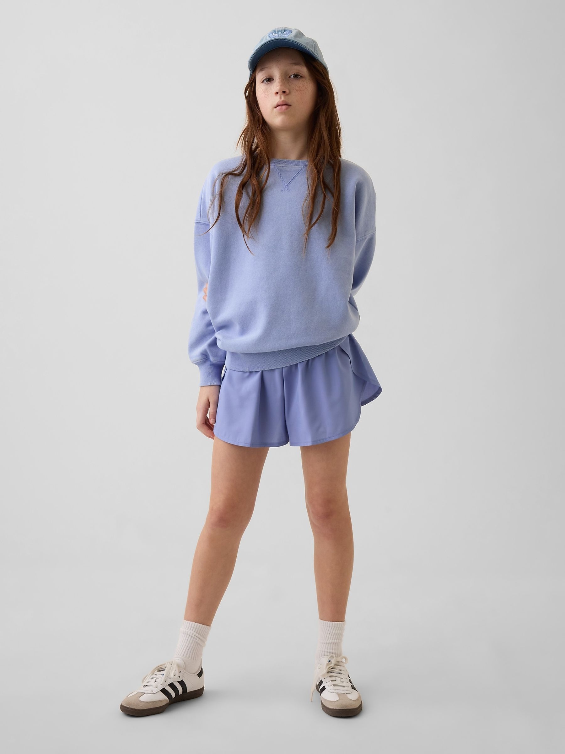 Blue Quick-Dry Butterfly-Hem Run Shorts - Image 3 of 5