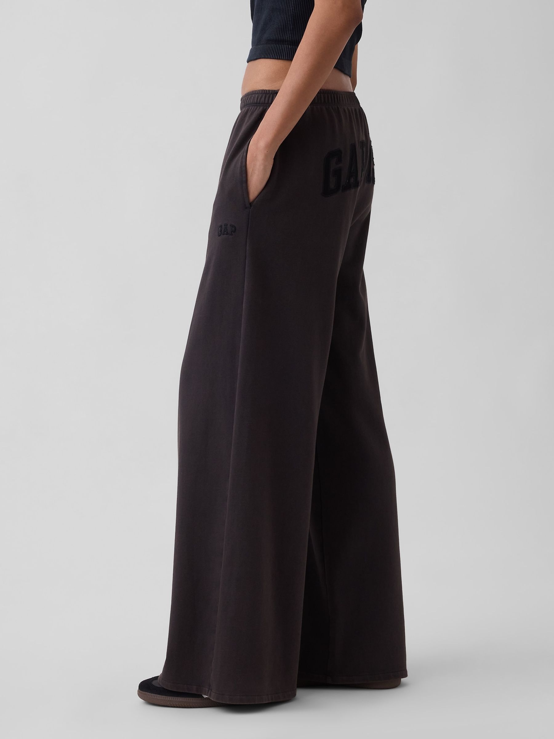 Black French Terry 1969 Logo Baggy Joggers - Image 3 of 4