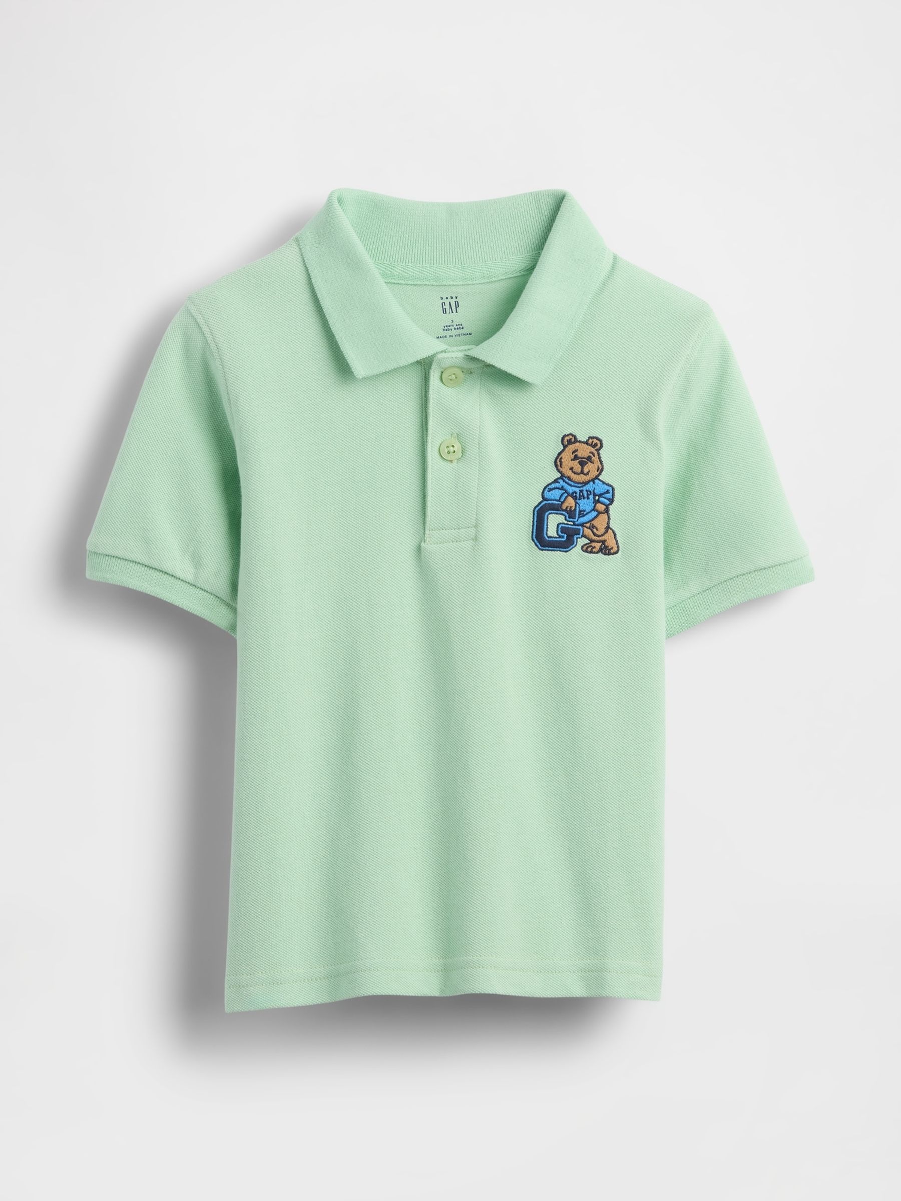 Green Brannan Bear Pique Polo Shirt - Image 1 of 3