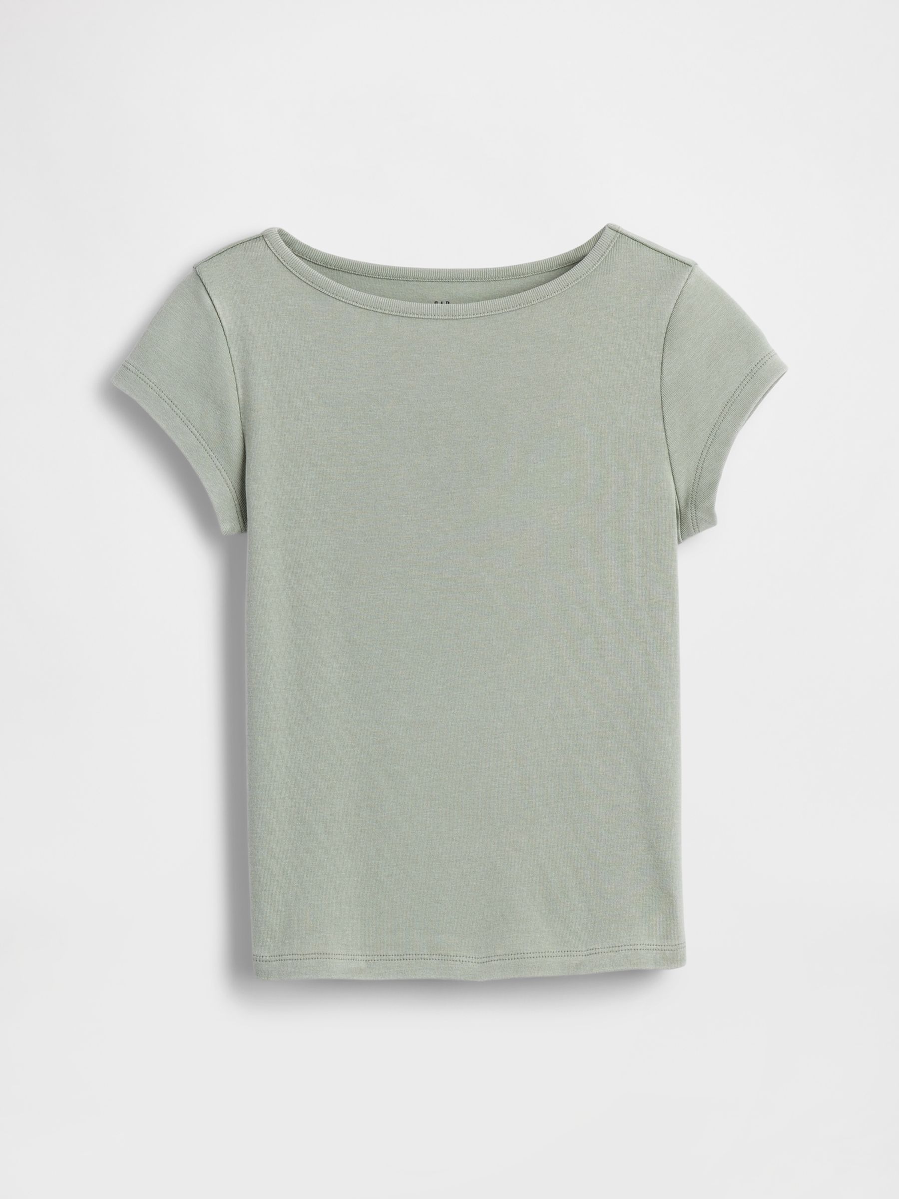 Green Cap-Sleeve Fitted T-Shirt - Image 1 of 2