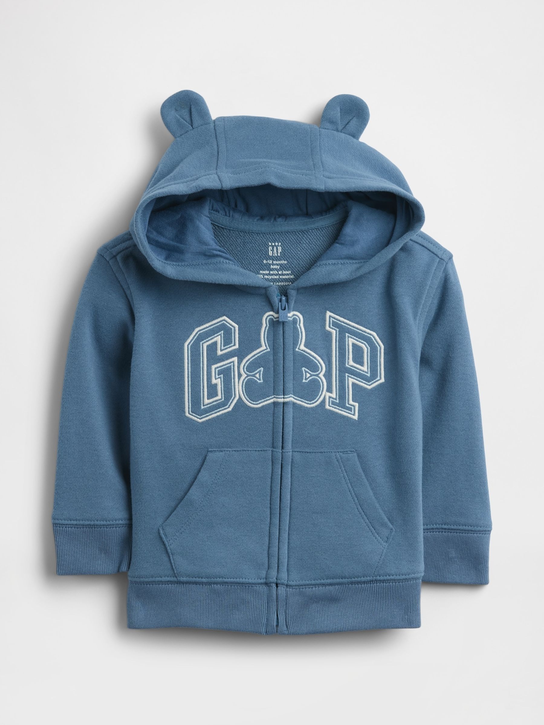 Blue Vintage Soft Terry Logo Zip Hoodie - Image 1 of 3