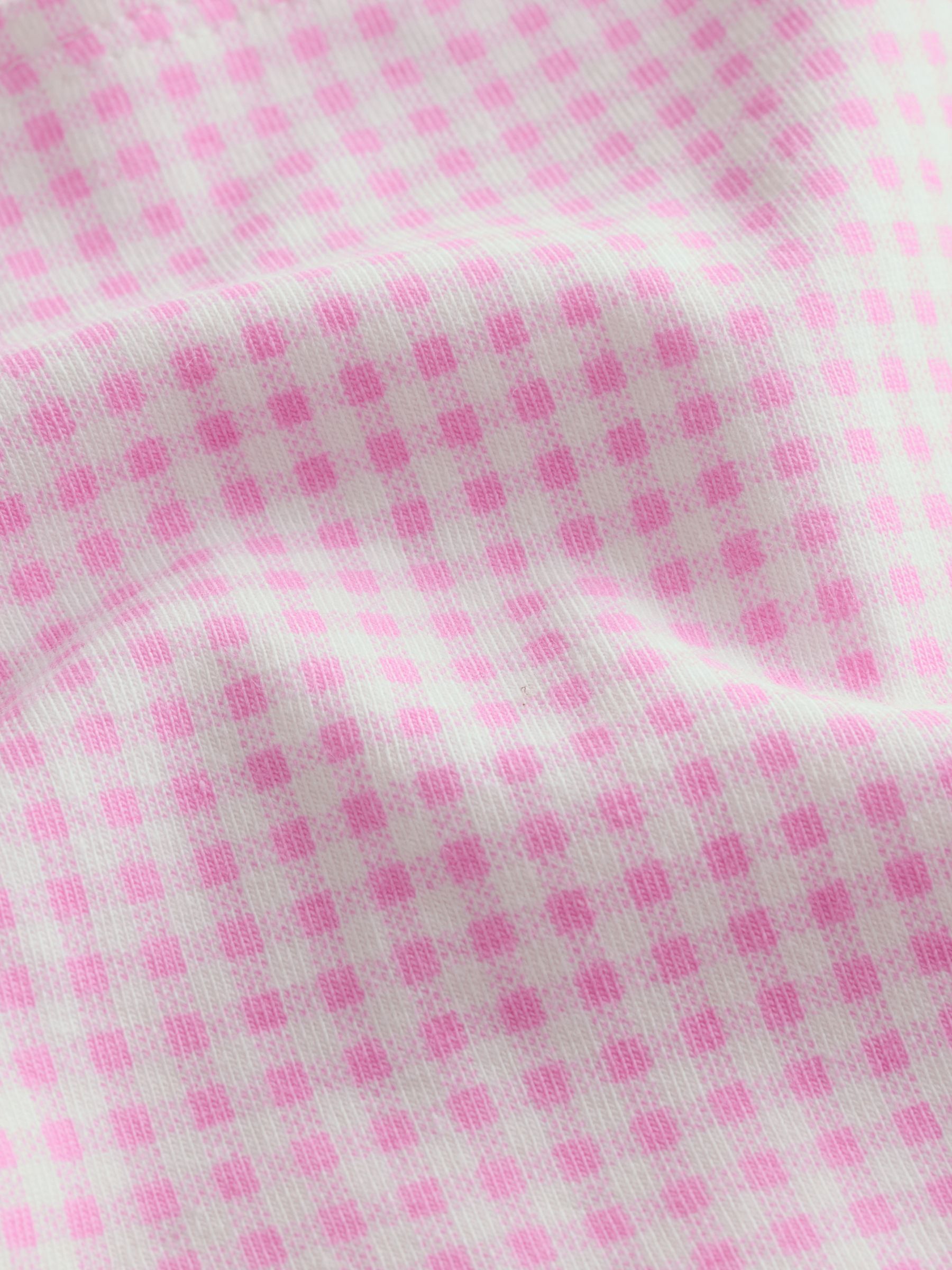 Pink Gingham Jersey Square-Neck Dress - Image 4 of 4