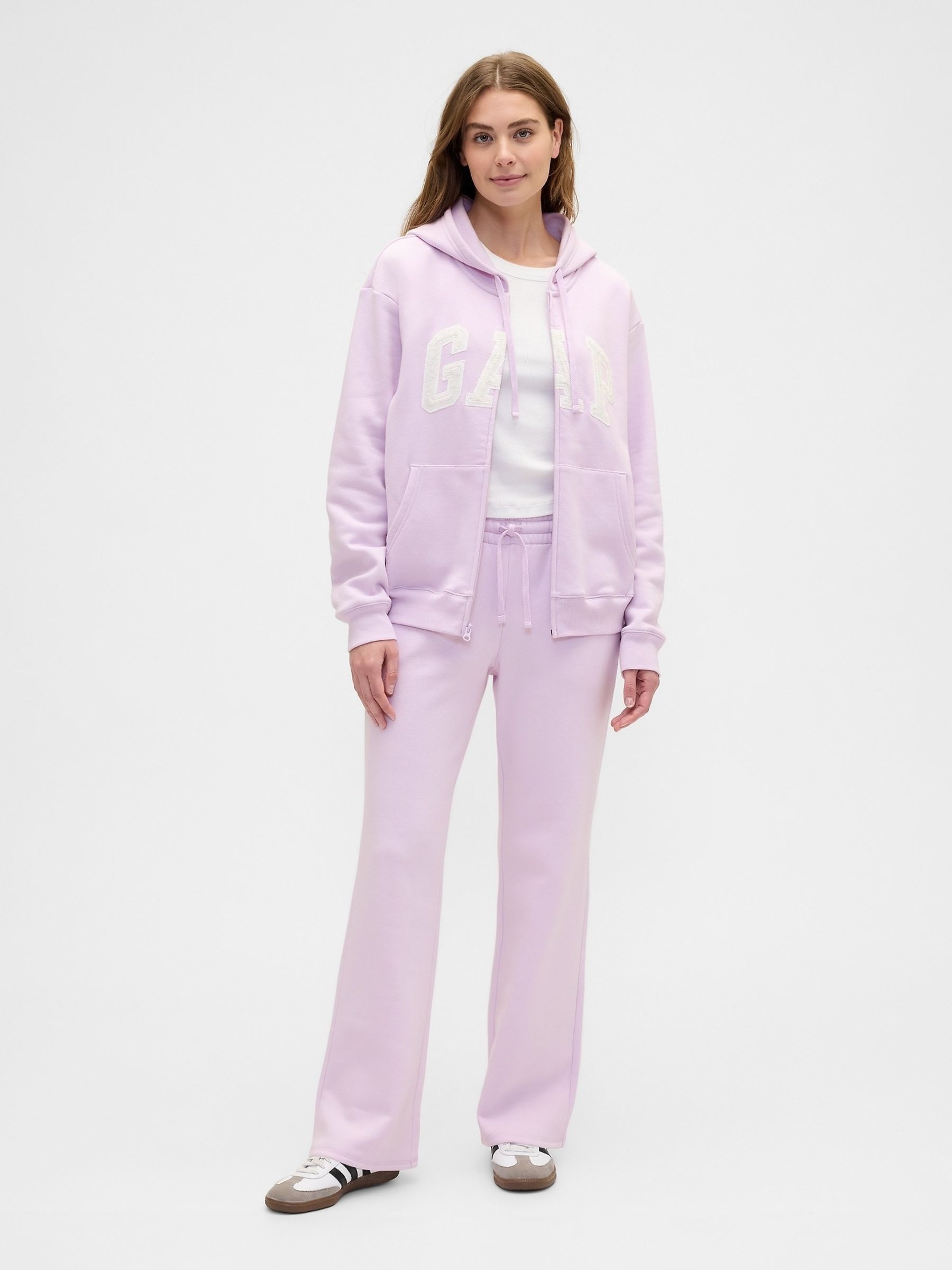 Purple Relaxed Gap Logo Zip Hoodie - Image 3 of 5