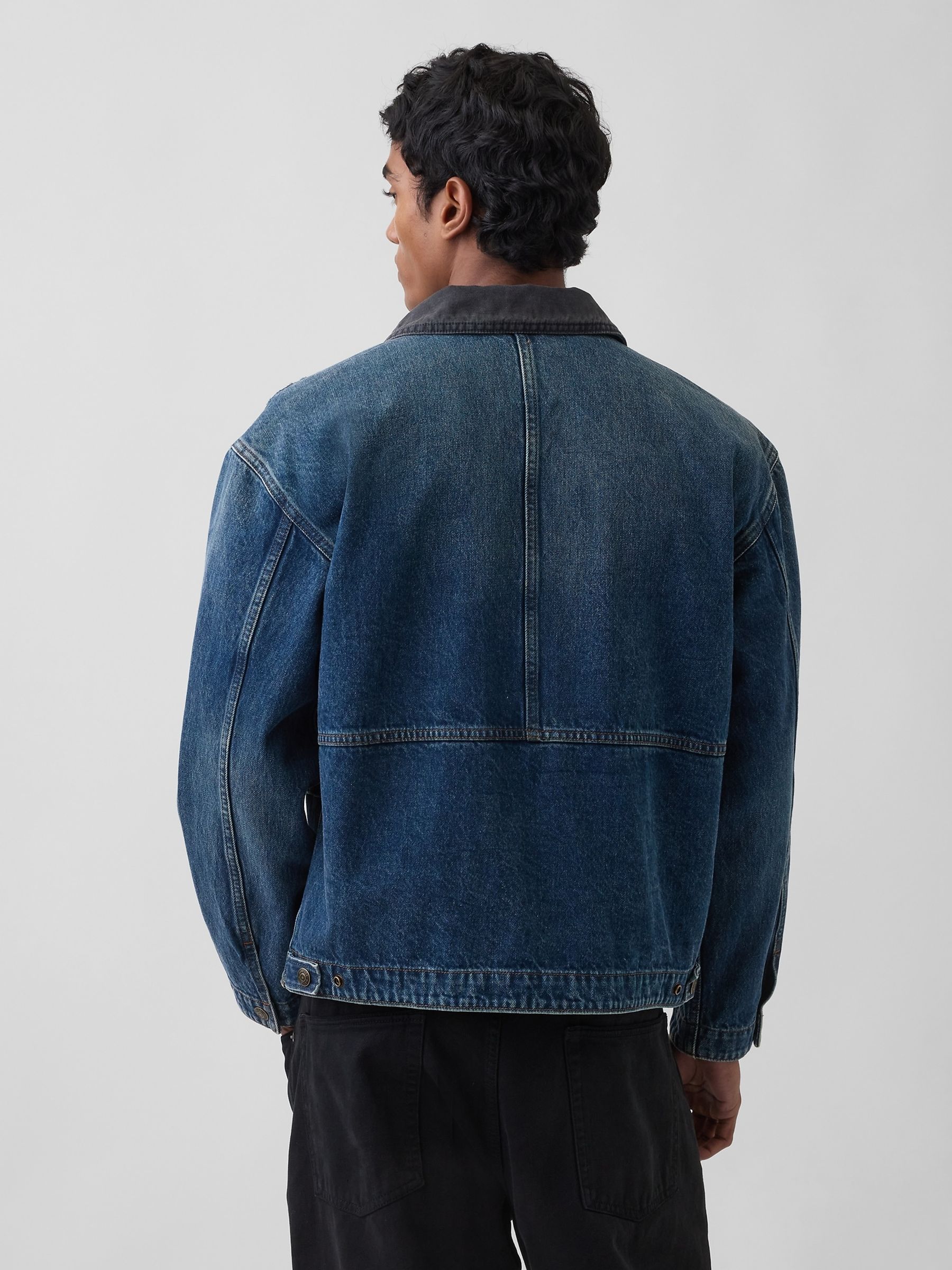 Blue Denim Workwear Jacket - Image 2 of 4
