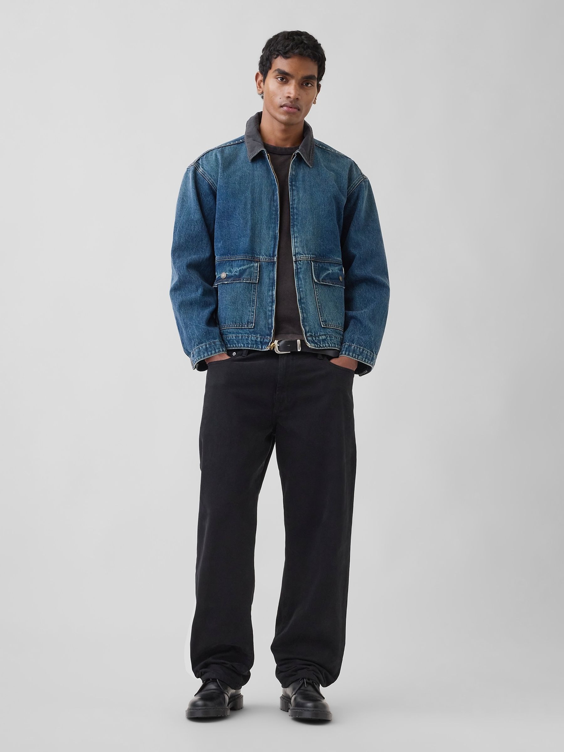 Blue Denim Workwear Jacket - Image 3 of 4