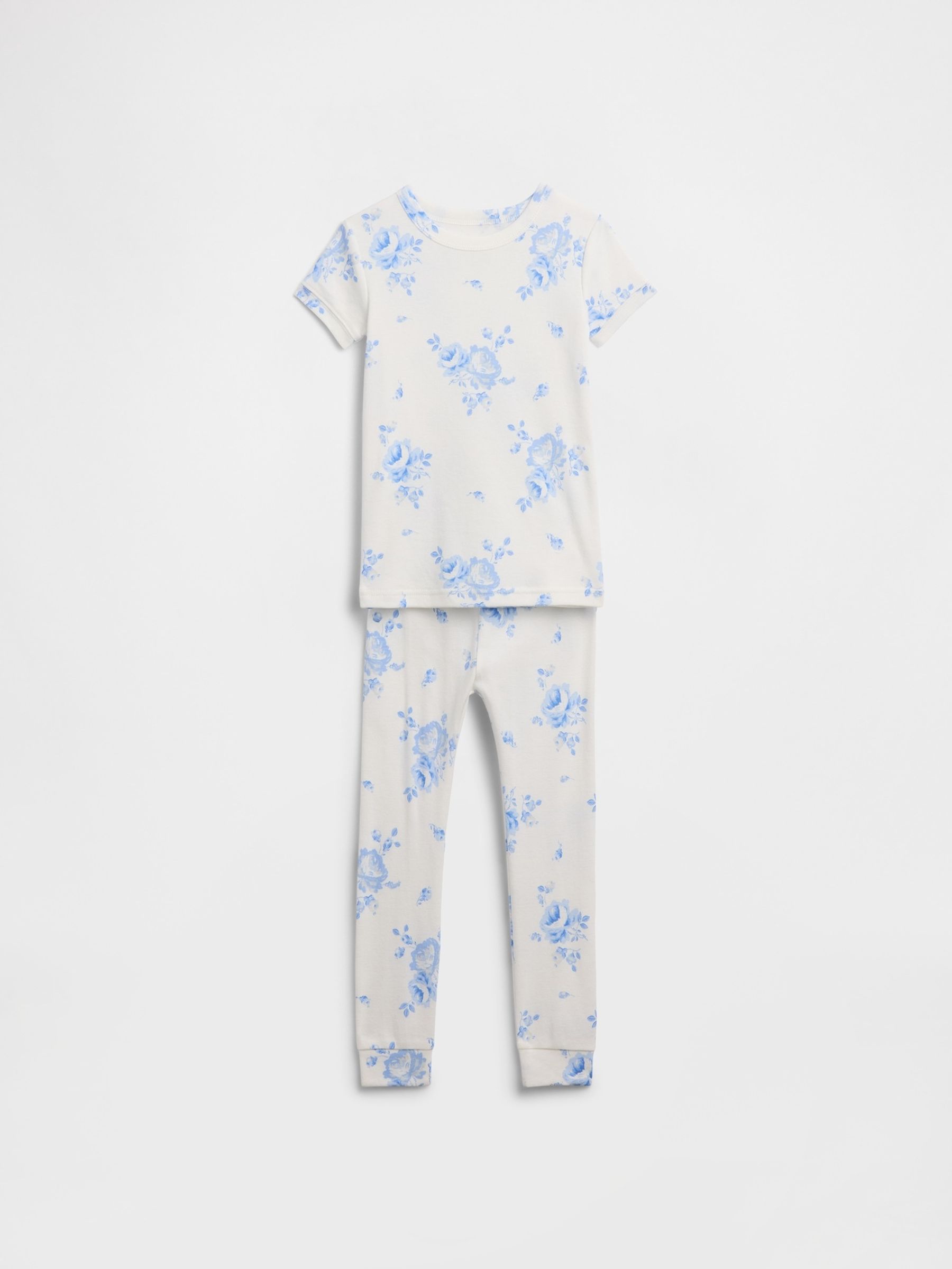 Blue Floral Cotton pyjamas Set - Image 1 of 3