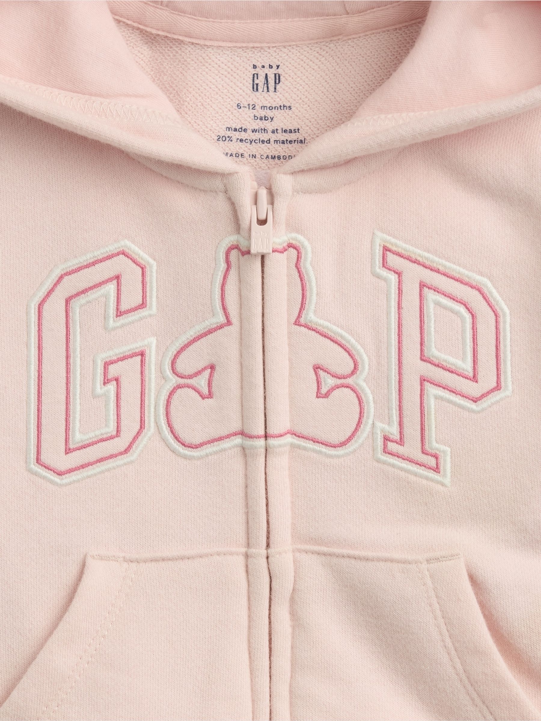 Pink Vintage Soft Terry Logo Zip Hoodie - Image 3 of 3