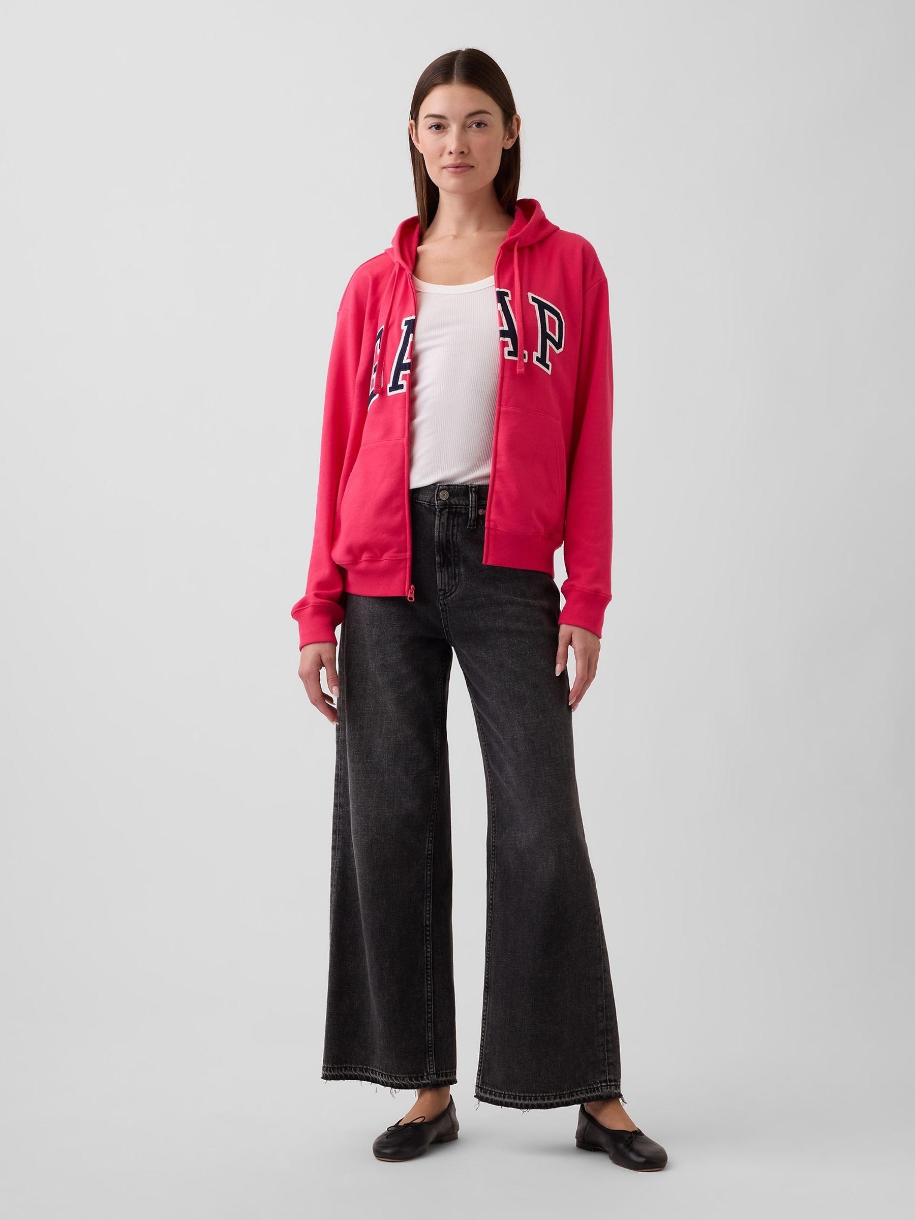 Pink Relaxed Logo Zip Hoodie - Image 3 of 4