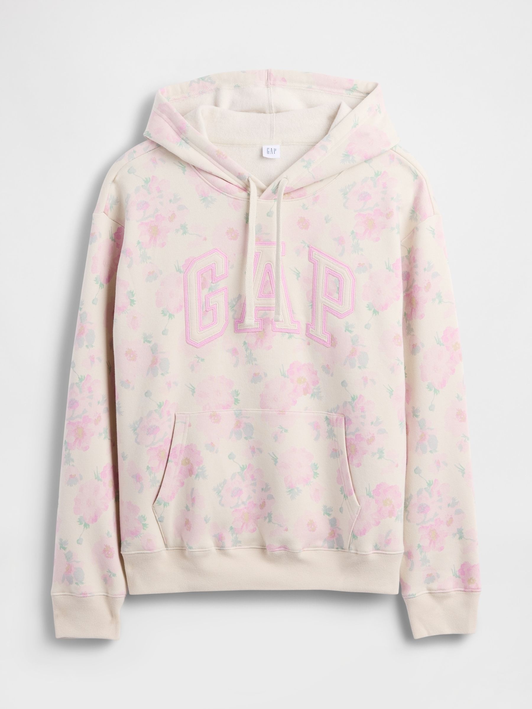 Pink Floral Relaxed Logo Hoodie - Image 5 of 5