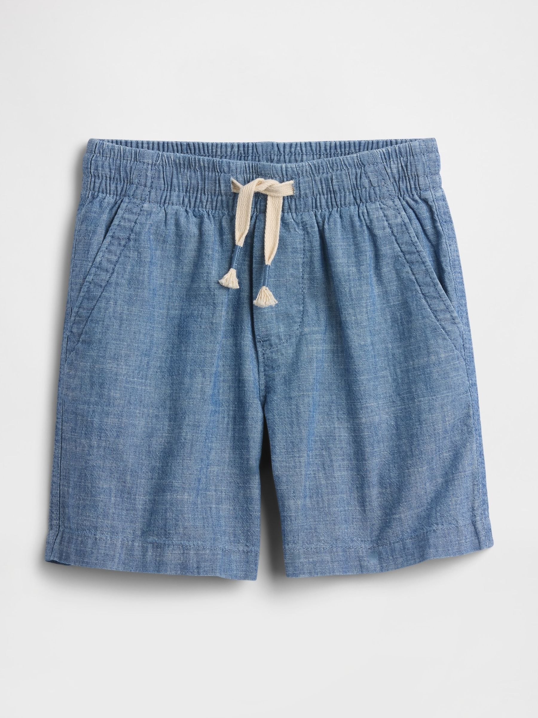 Blue Pull On Shorts - Image 1 of 3 Blue Pull On Shorts - Image 1 of 3