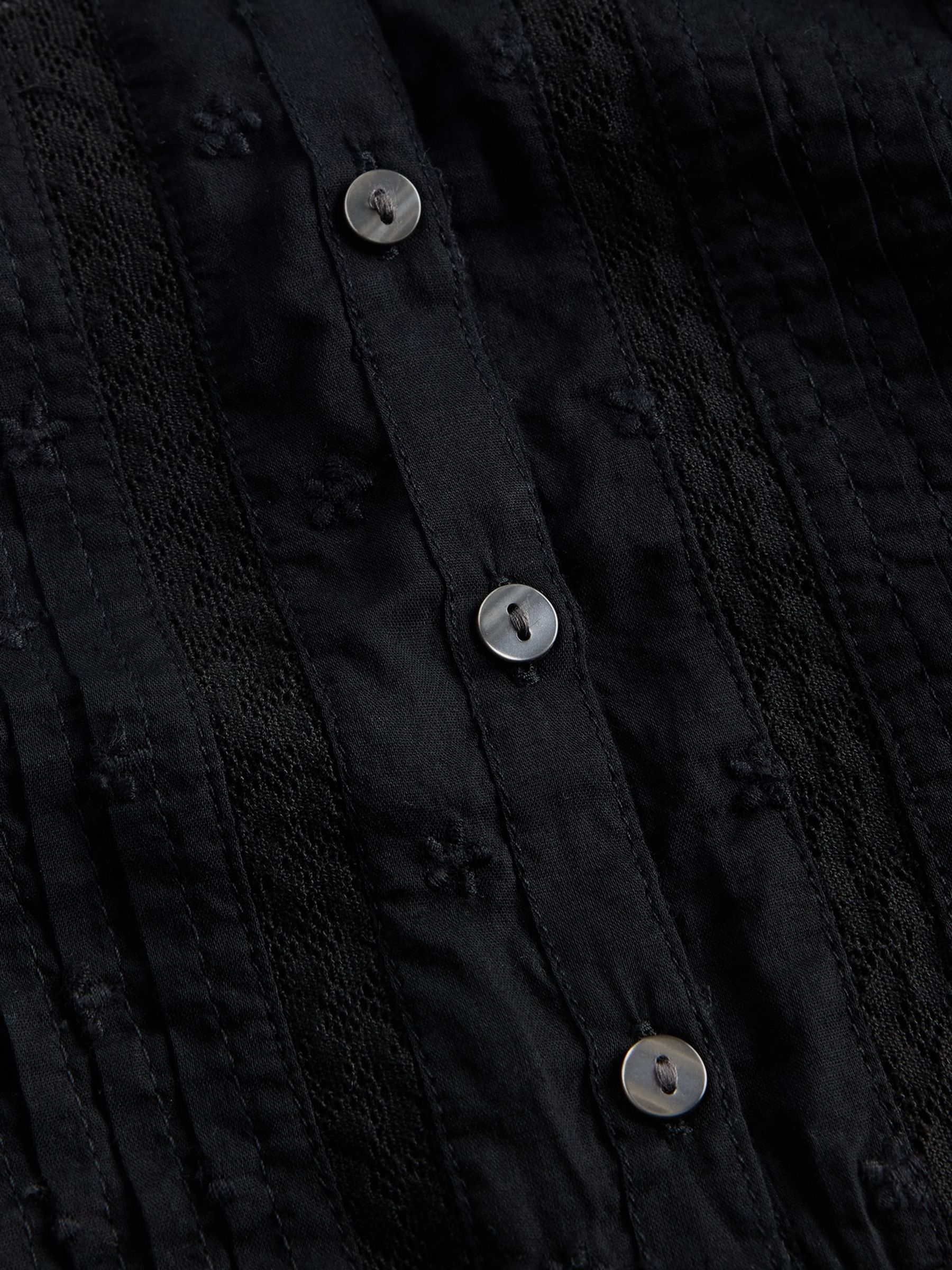 Black Lace-Trim Peplum Top - Image 6 of 6