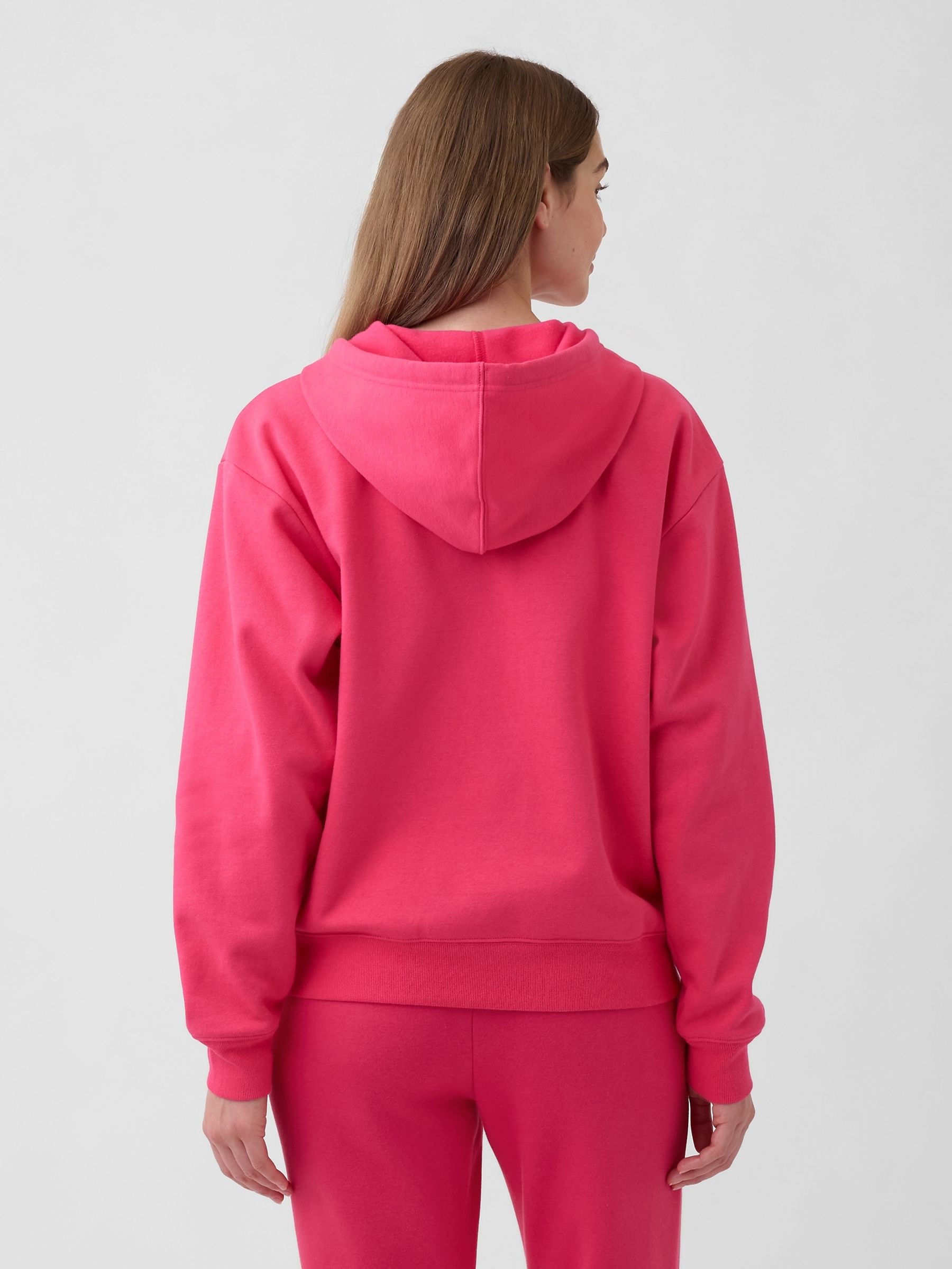 Pink Relaxed Logo Zip Hoodie - Image 2 of 5