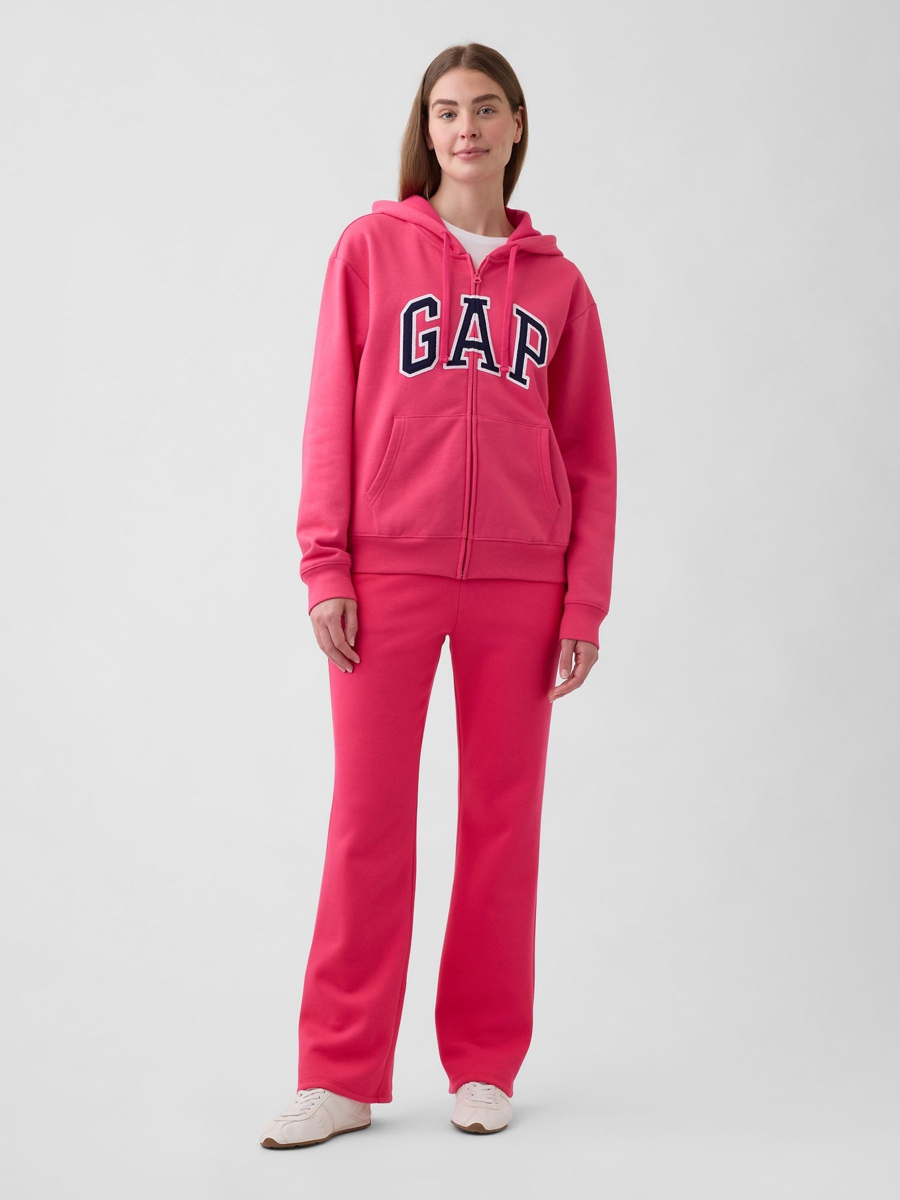 Pink Relaxed Logo Zip Hoodie - Image 3 of 5