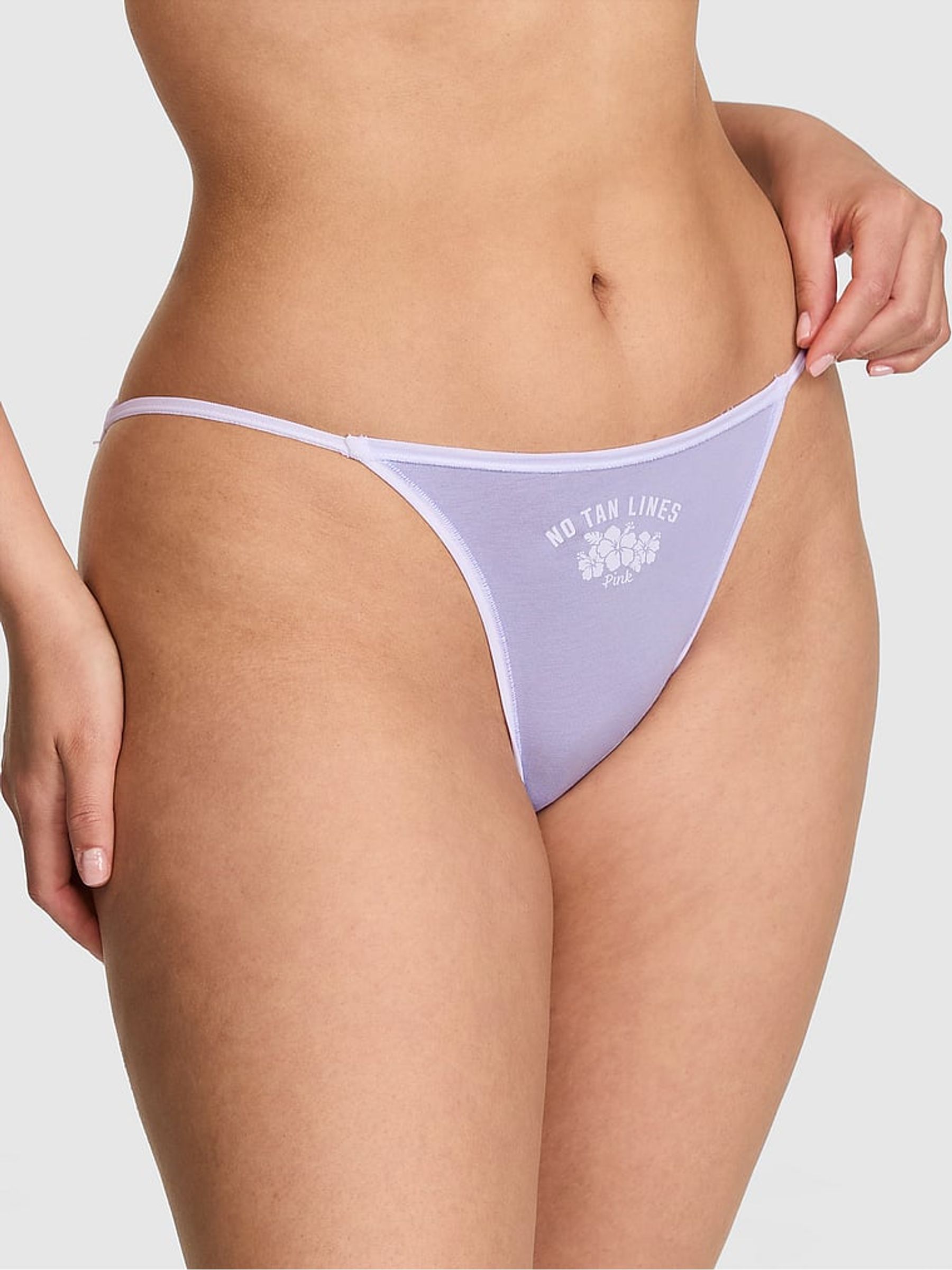 Sweet Lavender Purple Bikini Cotton Knickers - Image 1 of 2