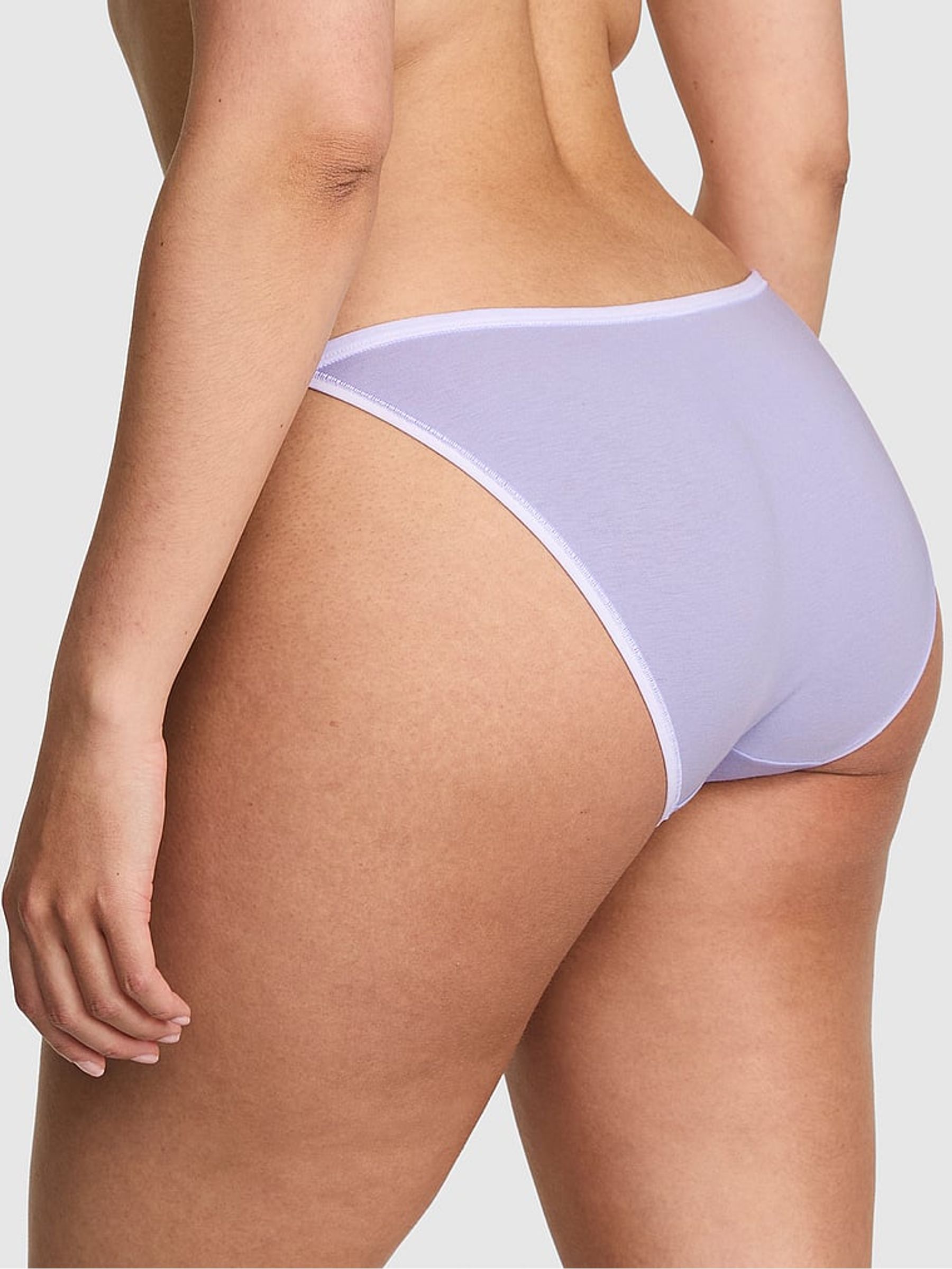 Sweet Lavender Purple Bikini Cotton Knickers - Image 2 of 2 Sweet Lavender Purple Bikini Cotton Knickers - Image 2 of 2
