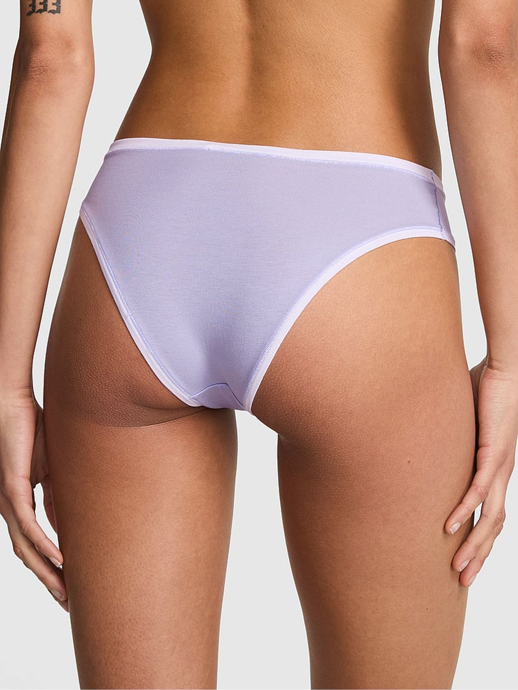 Sweet Lavender Purple Cheeky Cotton Knickers - Image 2 of 2