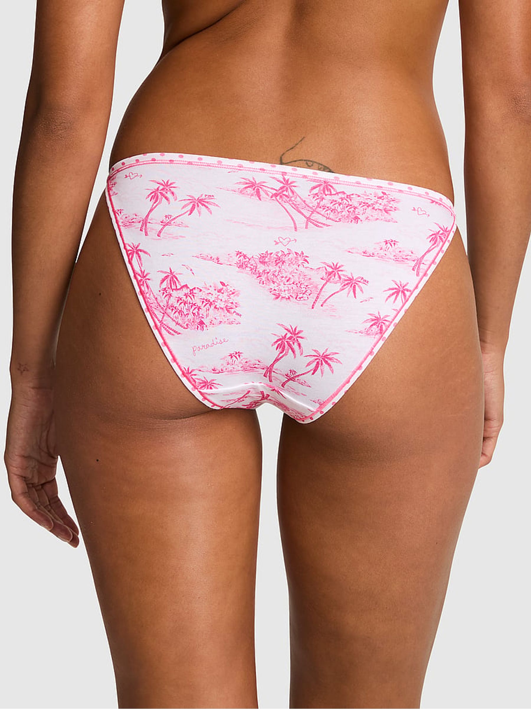 Pink Toile Bikini Cotton Knickers - Image 2 of 2