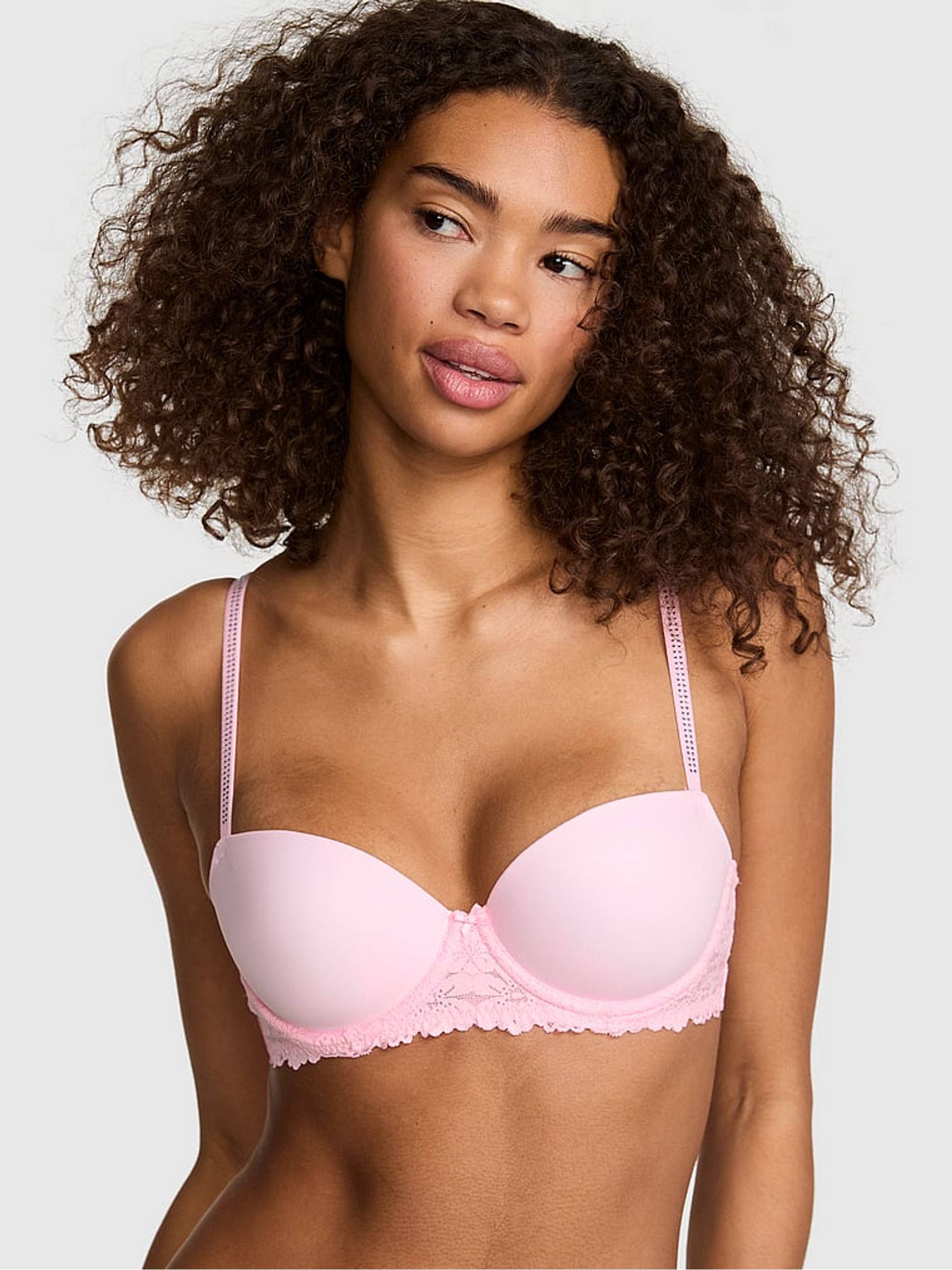 Broadwalk Pink Lace Lightly Lined Balcony Bra - Image 1 of 2