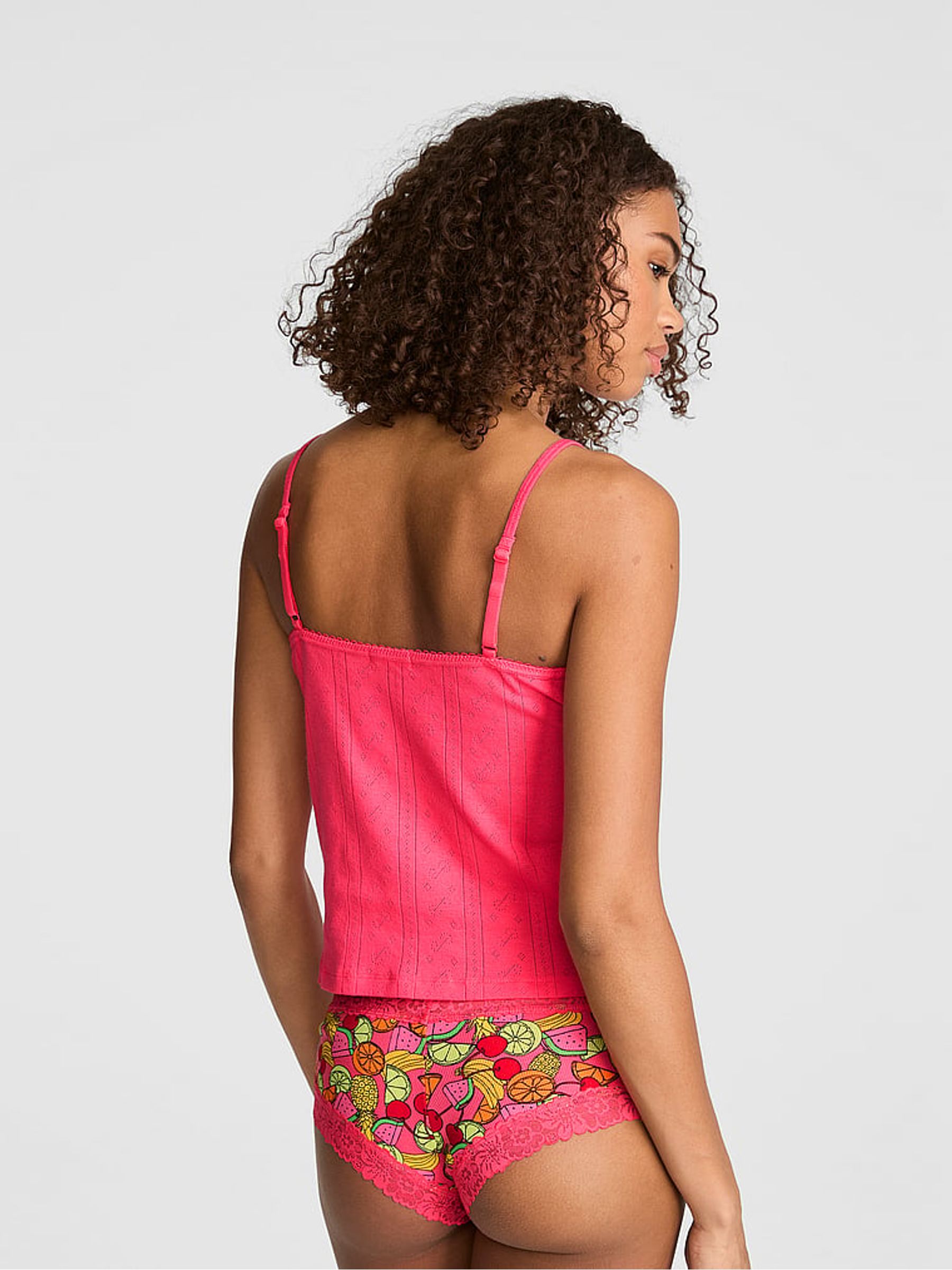 Candy Pink Pointelle Pyjama Cami Top - Image 2 of 2