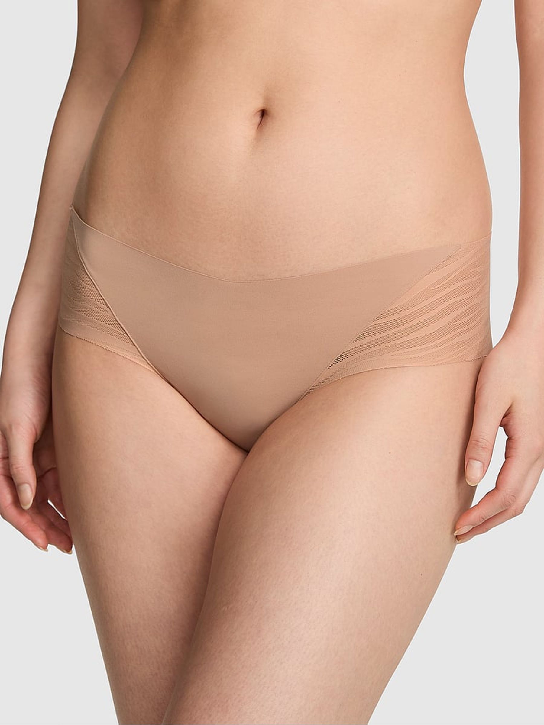 Praline Nude Cheeky Zebra Lace Knickers - Image 1 of 2