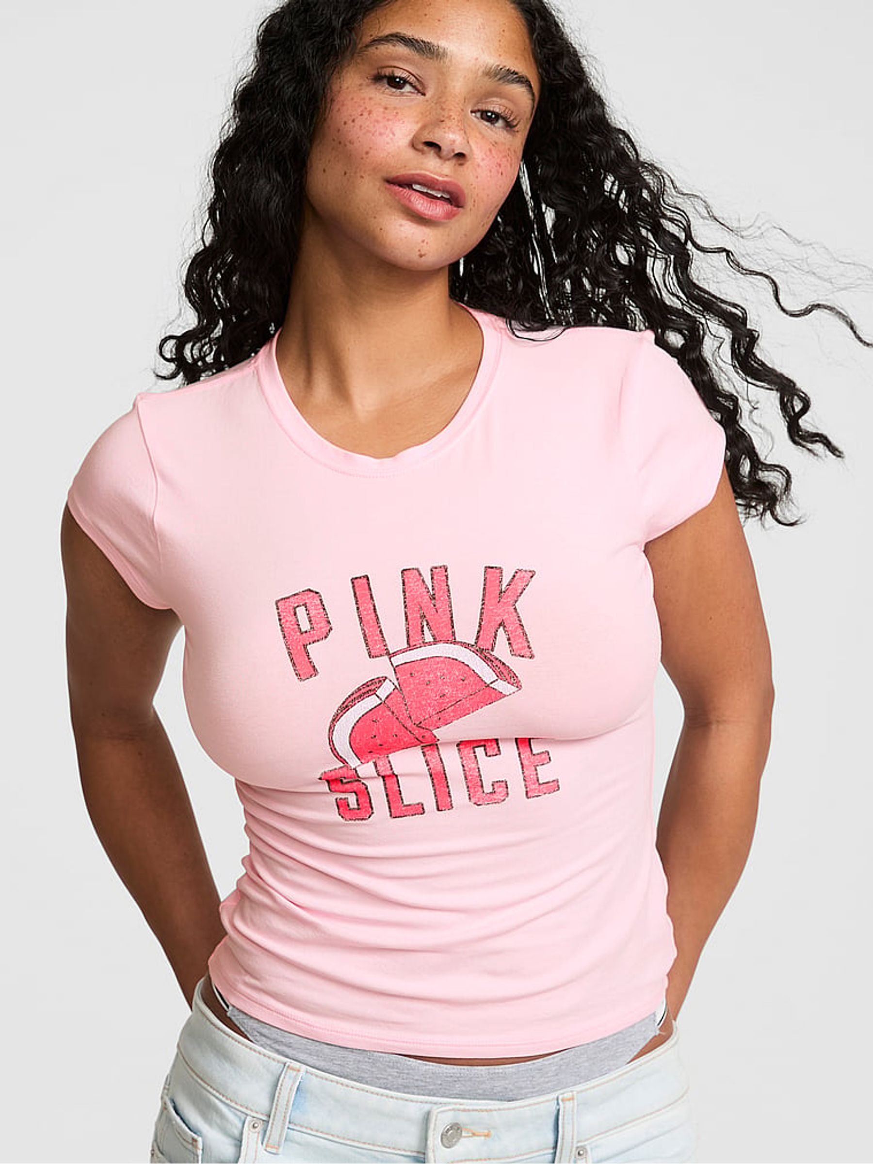 Coconut Pink Retro T-Shirt - Image 1 of 2
