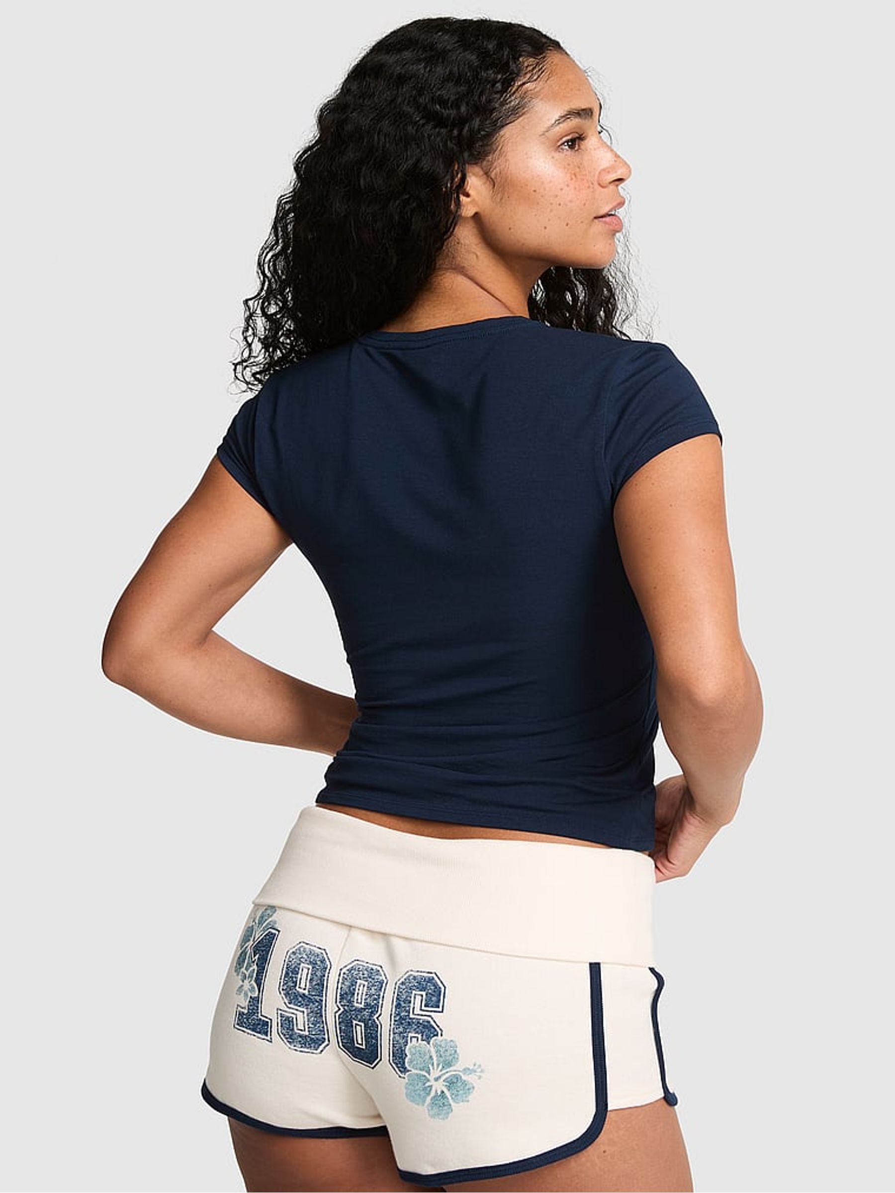 Noir Navy Blue Retro T-Shirt - Image 2 of 2