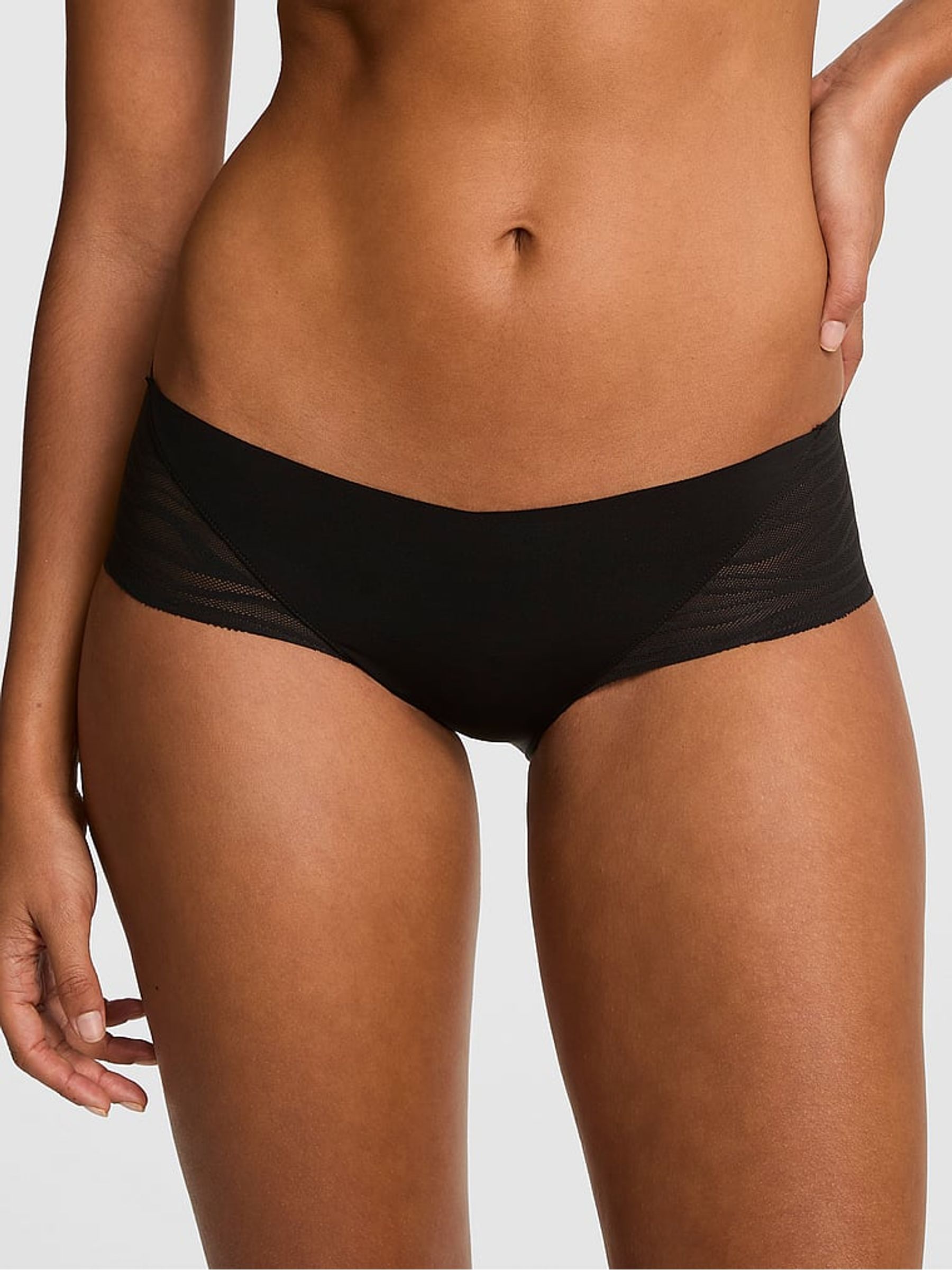 Black Hipster Zebra Lace Knickers - Image 1 of 2 Black Hipster Zebra Lace Knickers - Image 1 of 2
