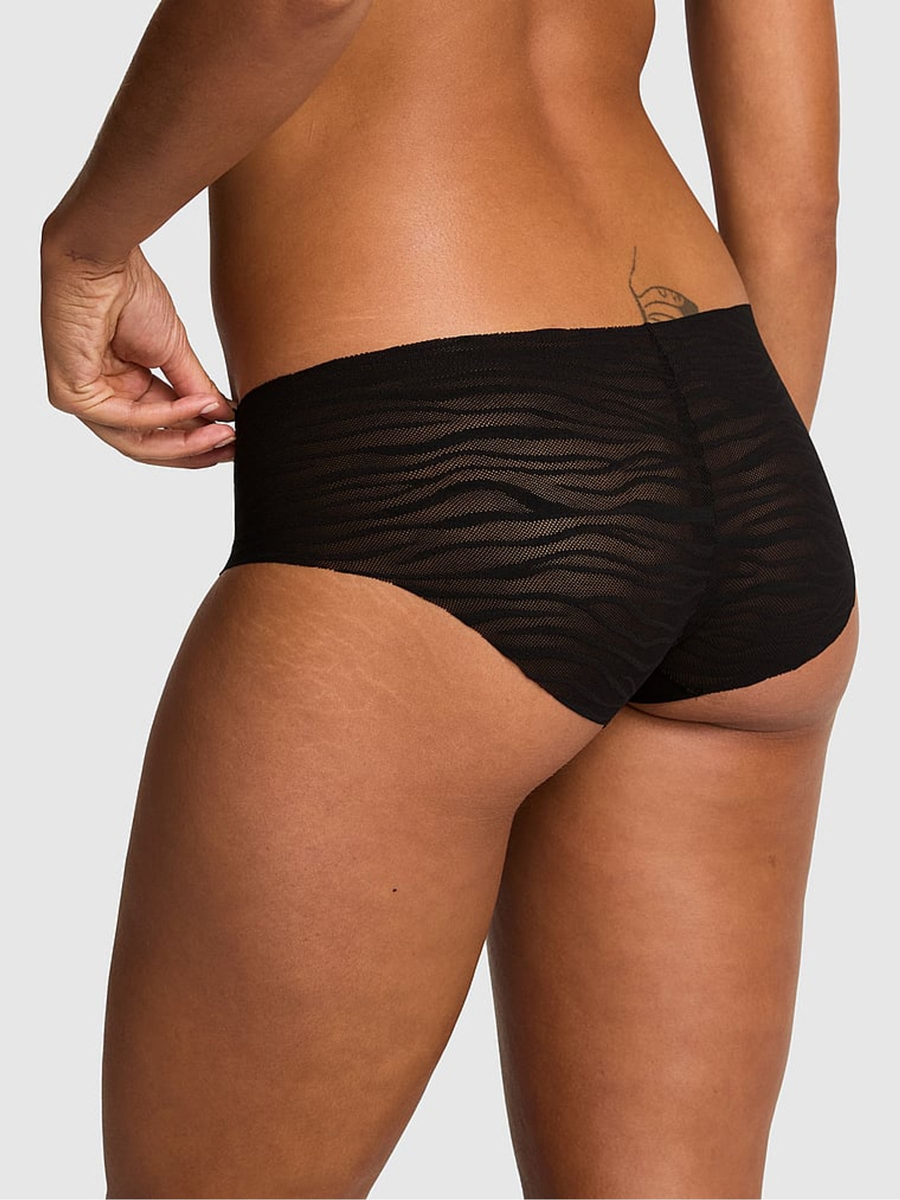 Black Hipster Zebra Lace Knickers - Image 2 of 2