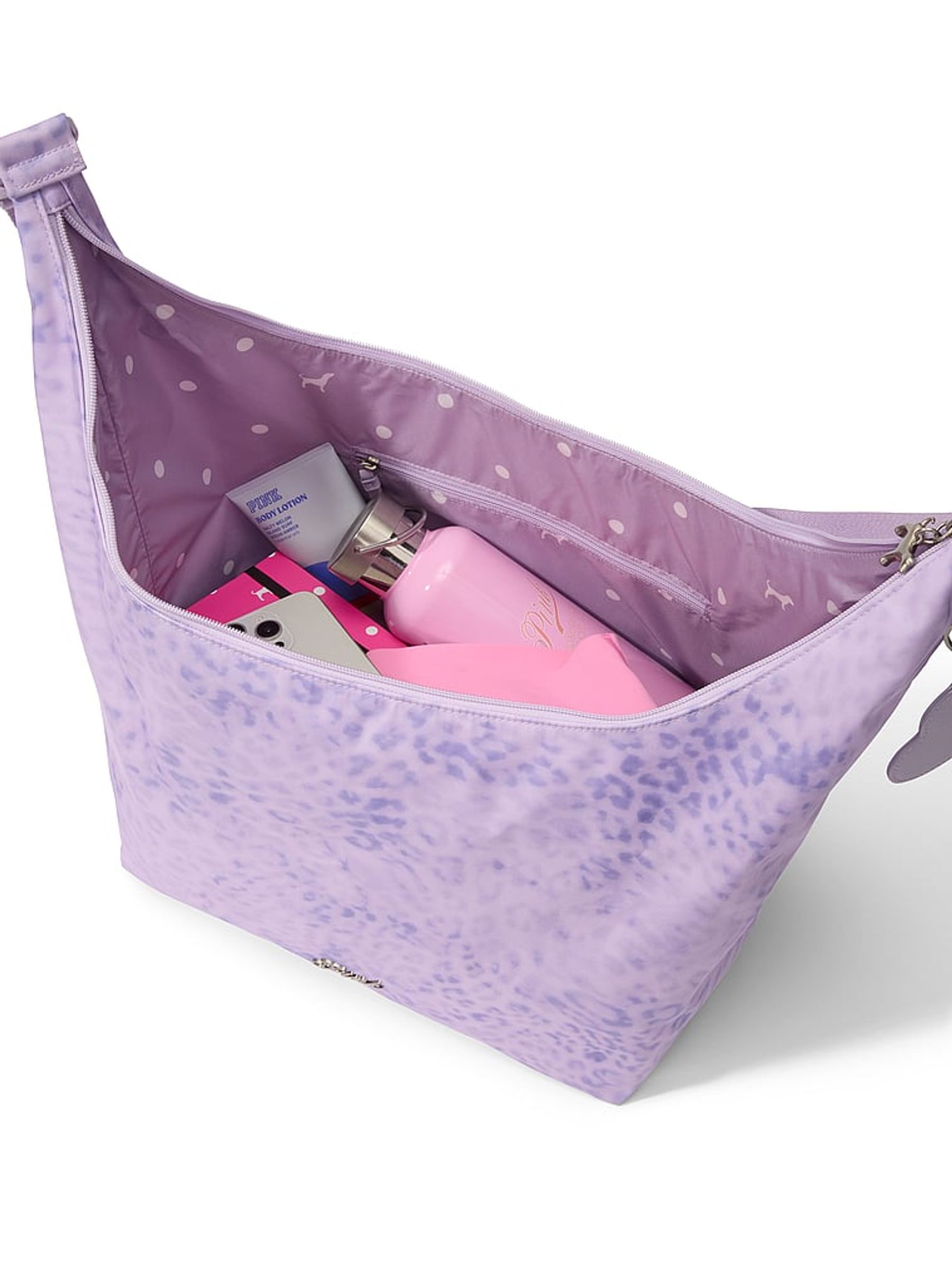 Purple Leopard Hobo Bag - Image 2 of 4 Purple Leopard Hobo Bag - Image 2 of 4