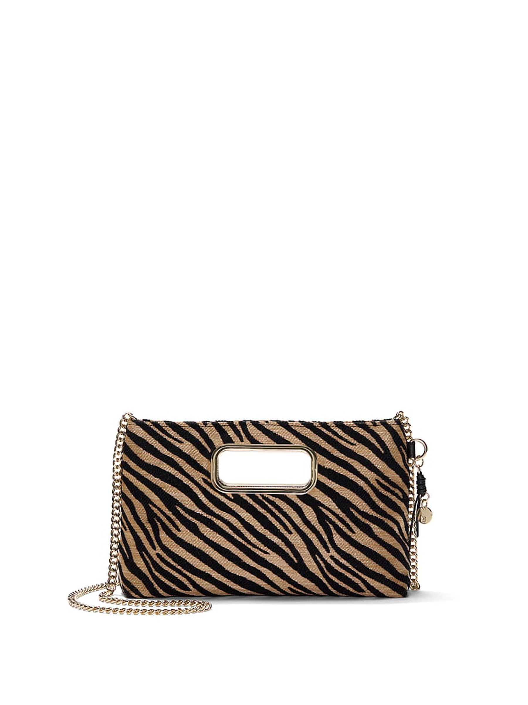 Black Zebra Straw Clutch Bag - Image 2 of 4