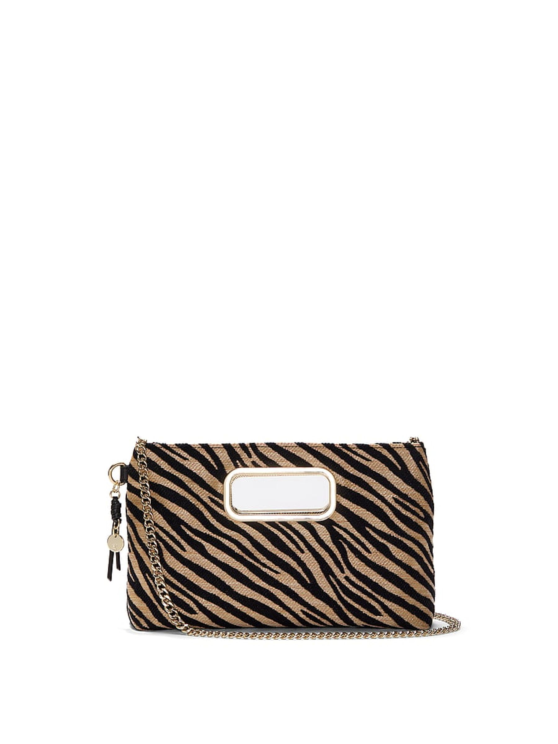 Black Zebra Straw Clutch Bag - Image 3 of 4