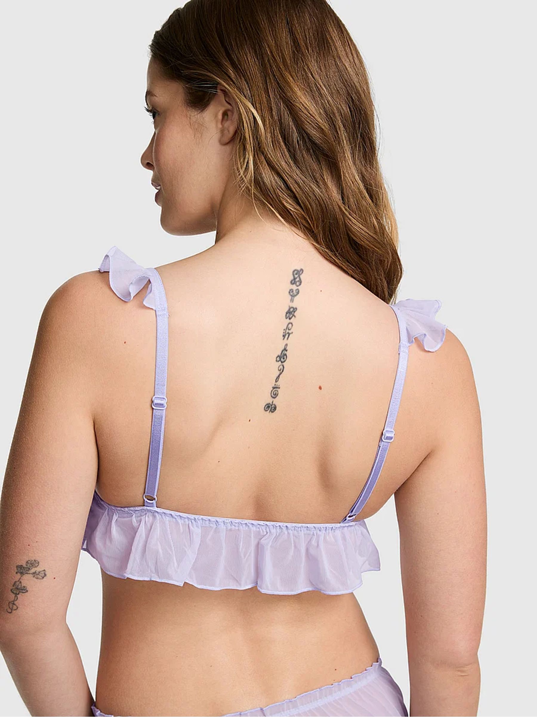 Sweet Lavender Purple Triangle Mesh Bralette - Image 2 of 2