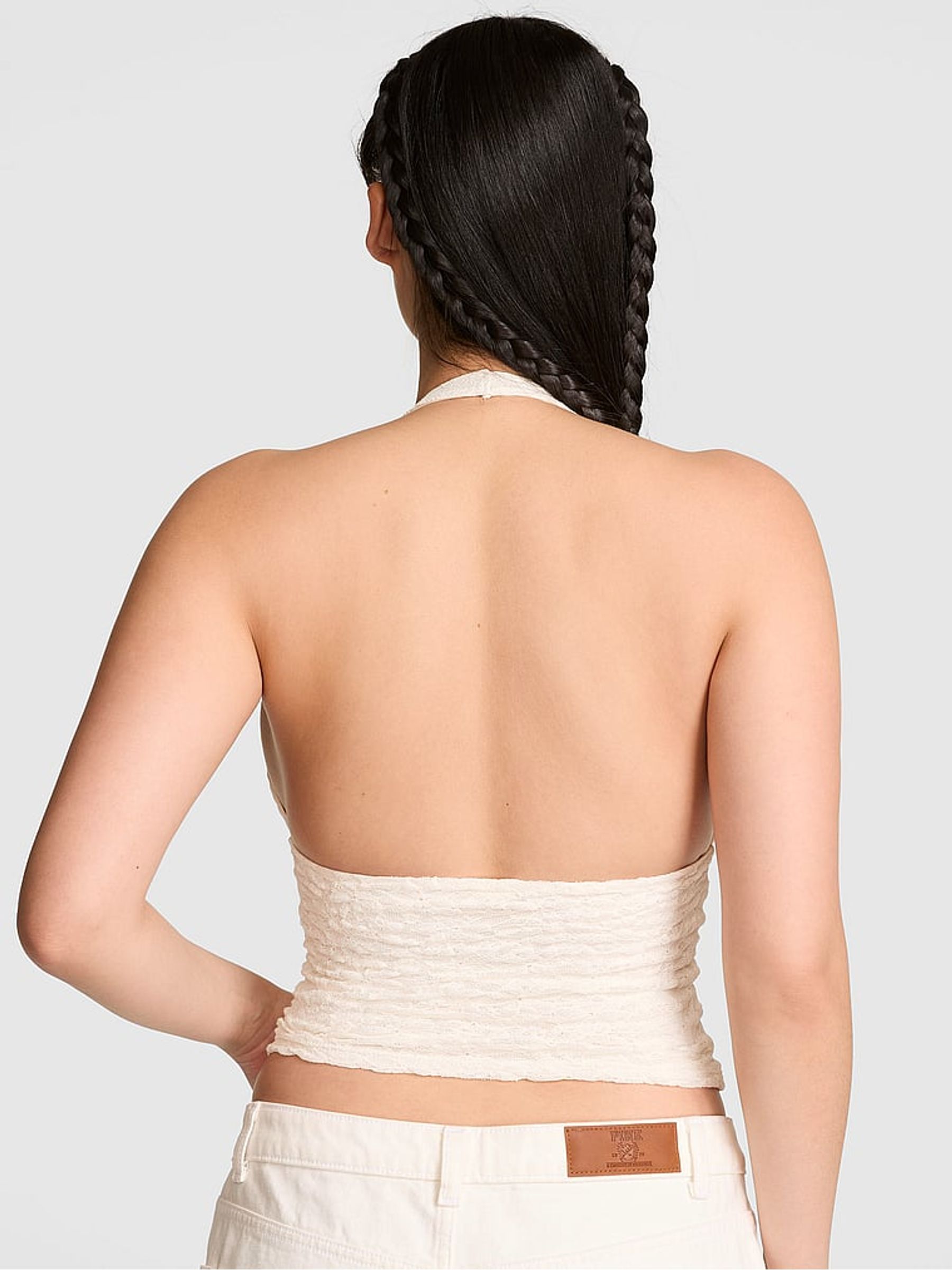 White Lace Halter Tank - Image 2 of 2