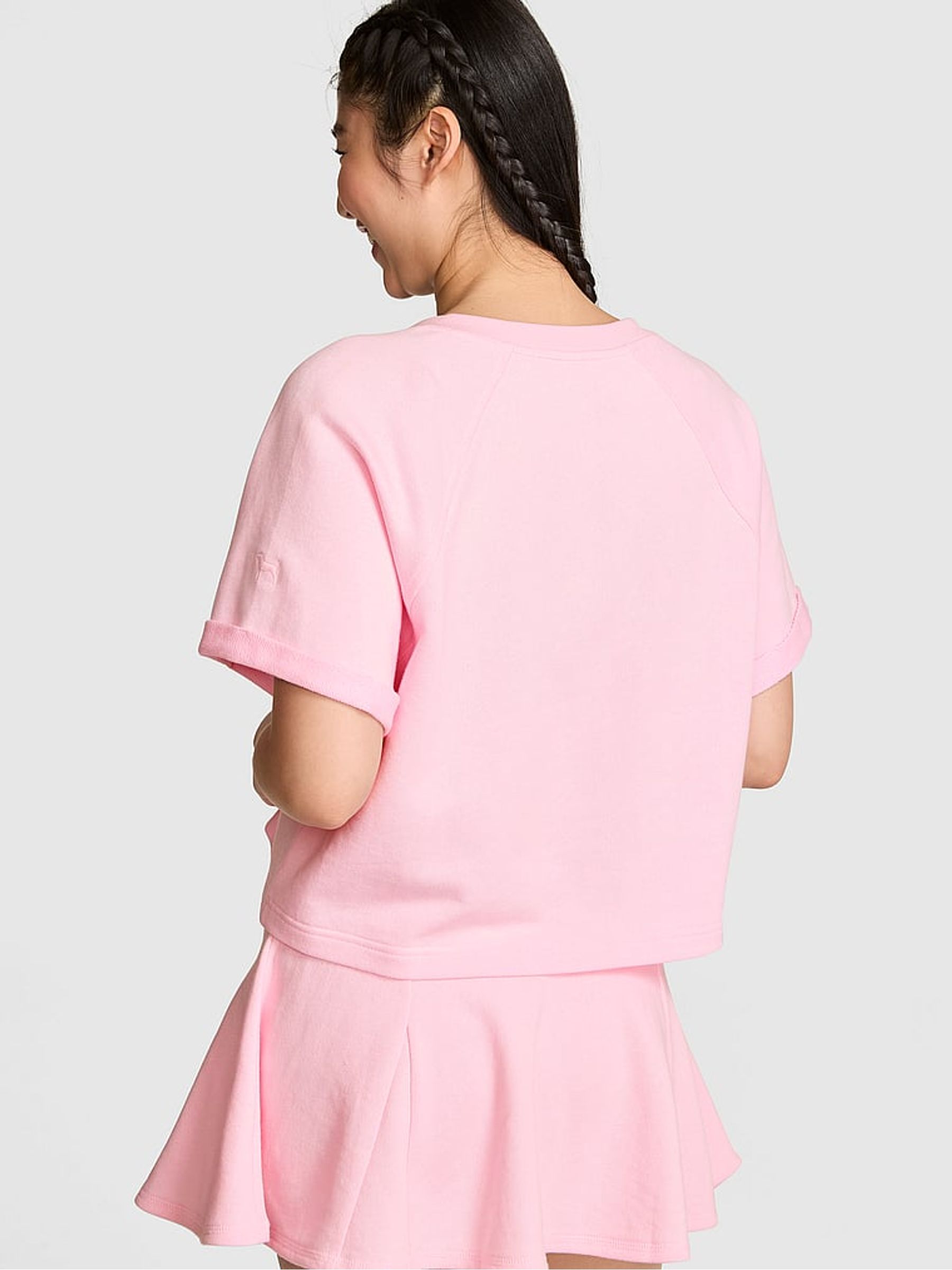 Coconut Pink Terry Crew T-Shirt - Image 2 of 2