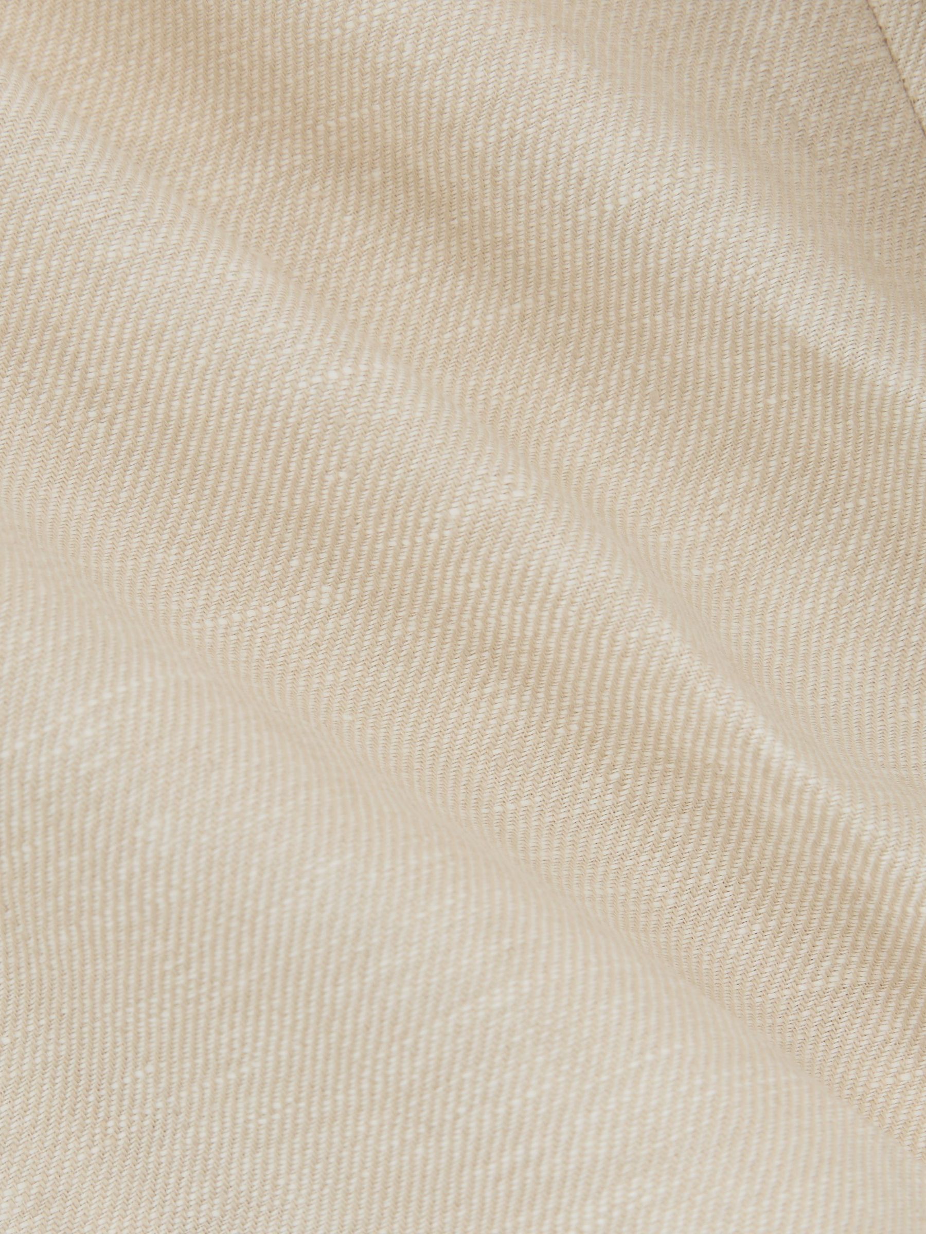 Classic Fit Linen-Twill Single-Breasted Blazer in Stone - image 2