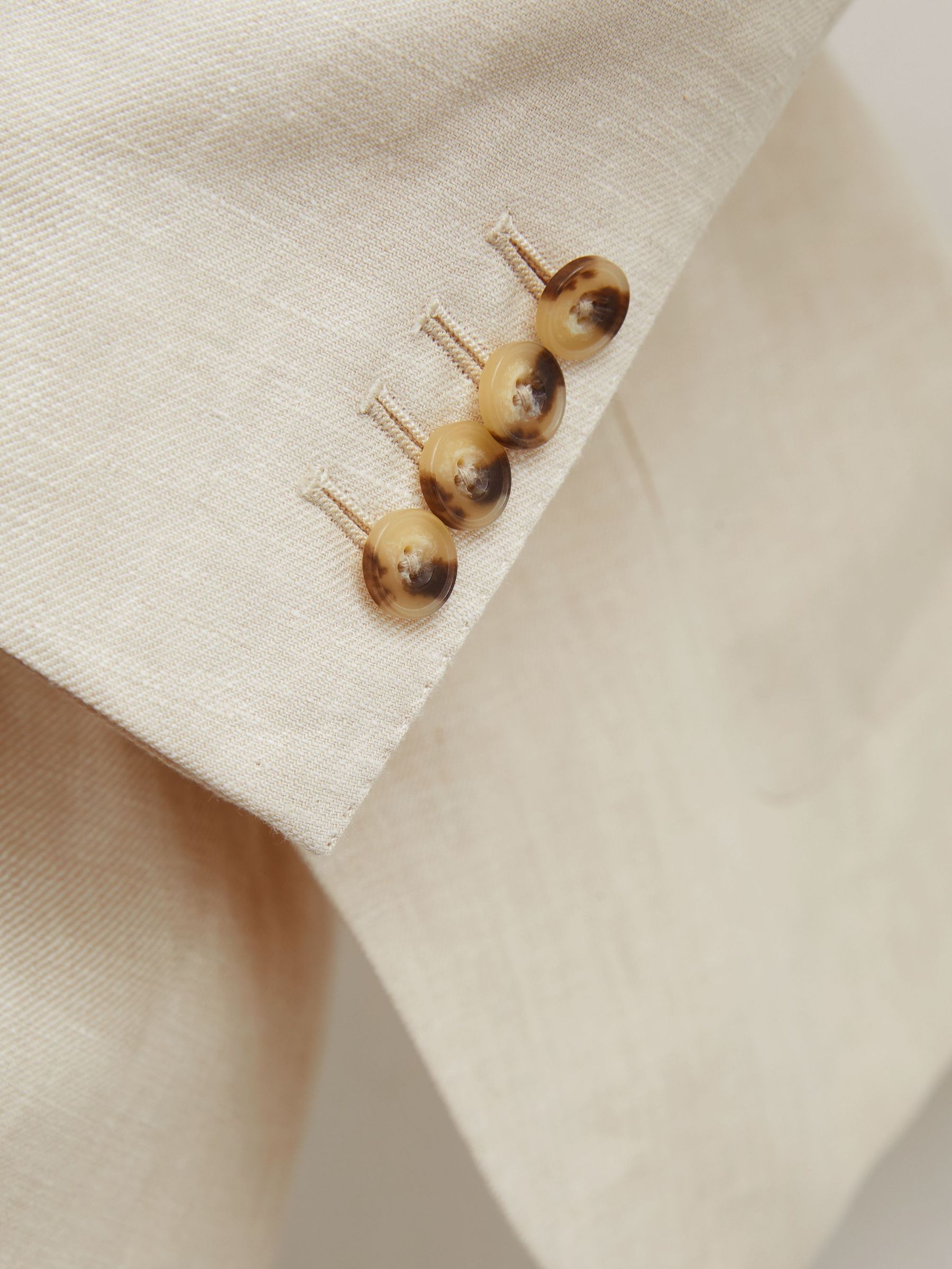 Classic Fit Linen-Twill Suit Trousers in Stone - image 4
