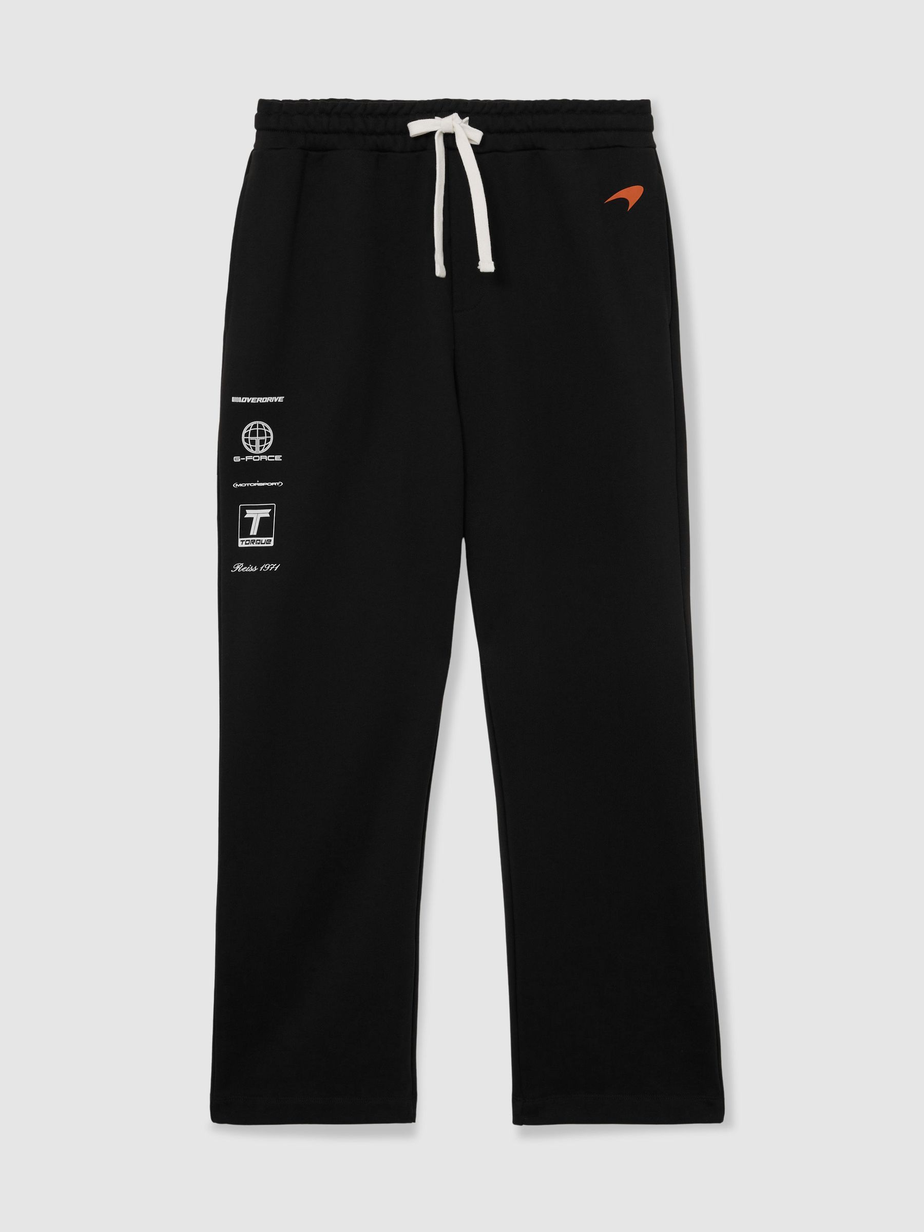 McLaren Racing Motif Drawstring Joggers in Washed Black - image 1
