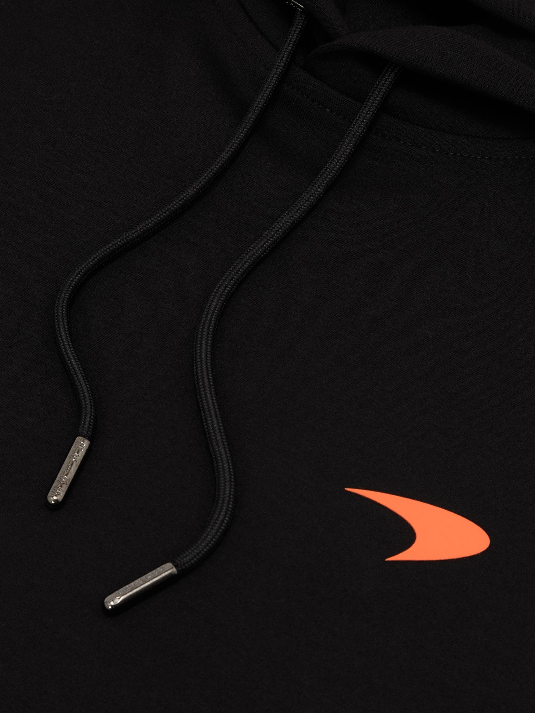 McLaren Black Racing Interlock Speedmark Hoodie in Black - Image 7 of 8