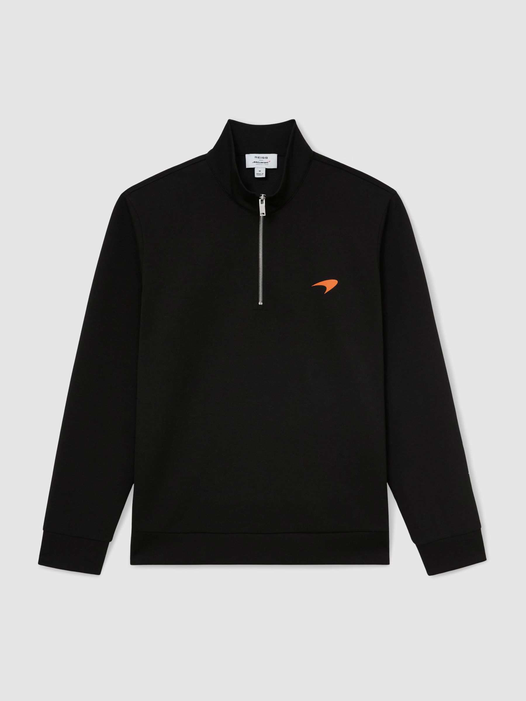 McLaren Racing Interlock Half-Zip Sweatshirt in Black - Image 2 of 7