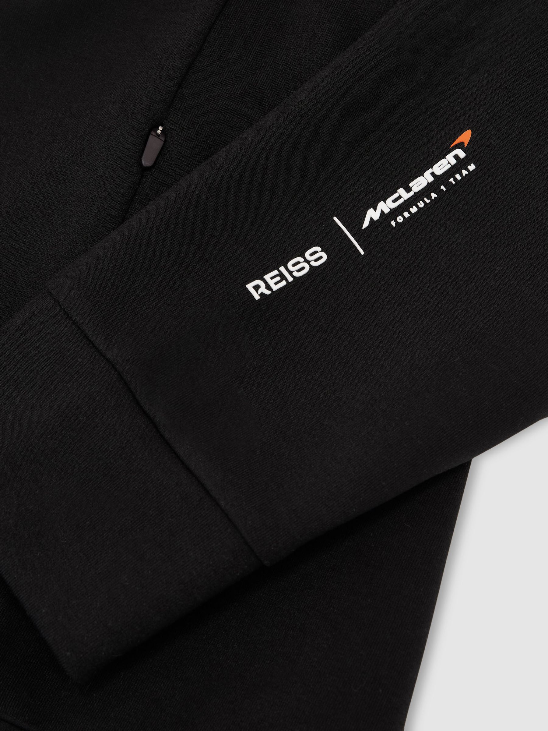 McLaren Racing Interlock Half-Zip Sweatshirt in Black - Image 6 of 7