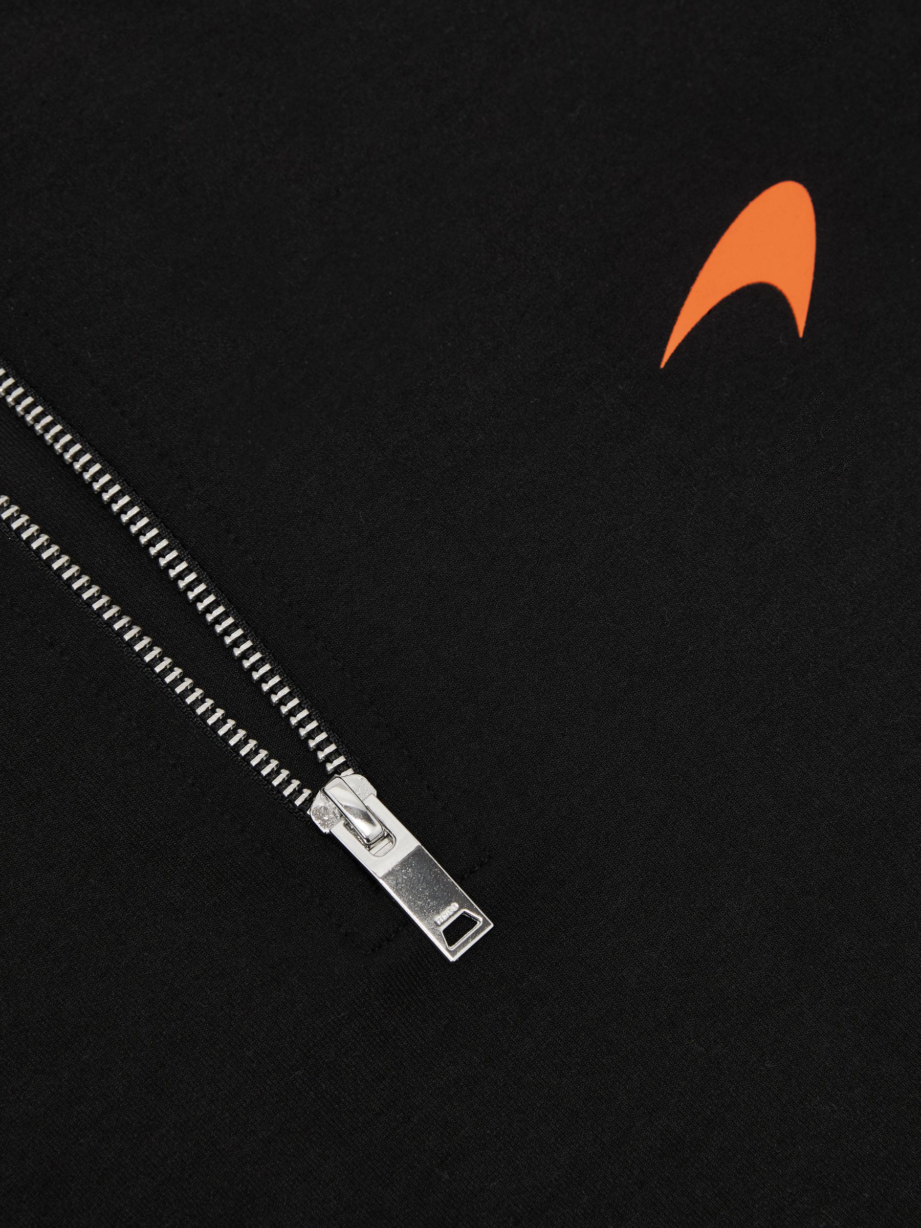 McLaren Racing Interlock Half-Zip Sweatshirt in Black - Image 7 of 7