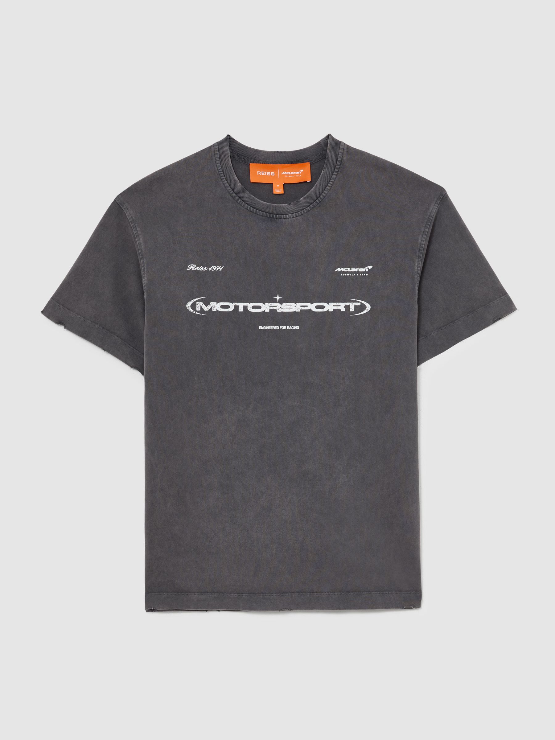 McLaren Racing Motorsport Washed T-Shirt Unisex-Fit in Washed Black - Image 2 of 8